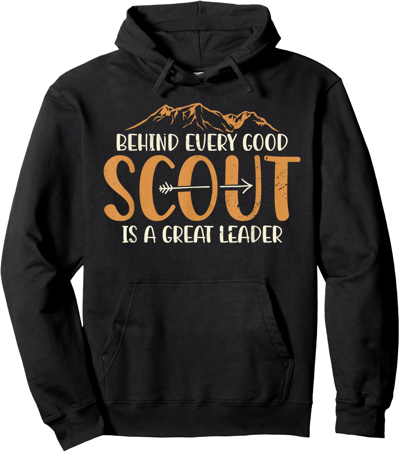 Behind Every Good Scout Is A Great Leader Scout Leader Hoodie - Hoodie | Black