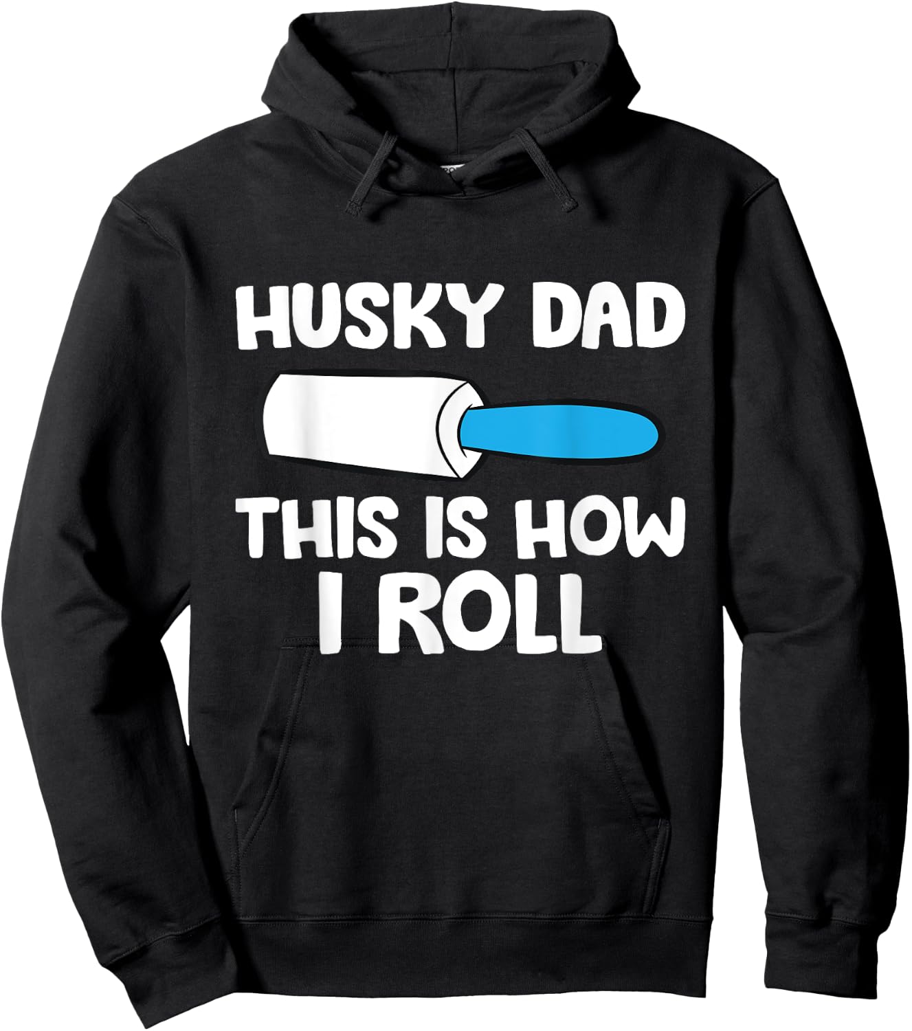 This Is How I Roll Funny Siberian Husky Dad Hoodie - Hoodie | Black