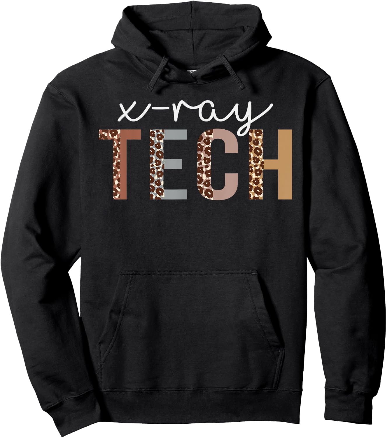 Leopard X-ray Tech Appreciation healthcare workers Hoodie - Hoodie | Black