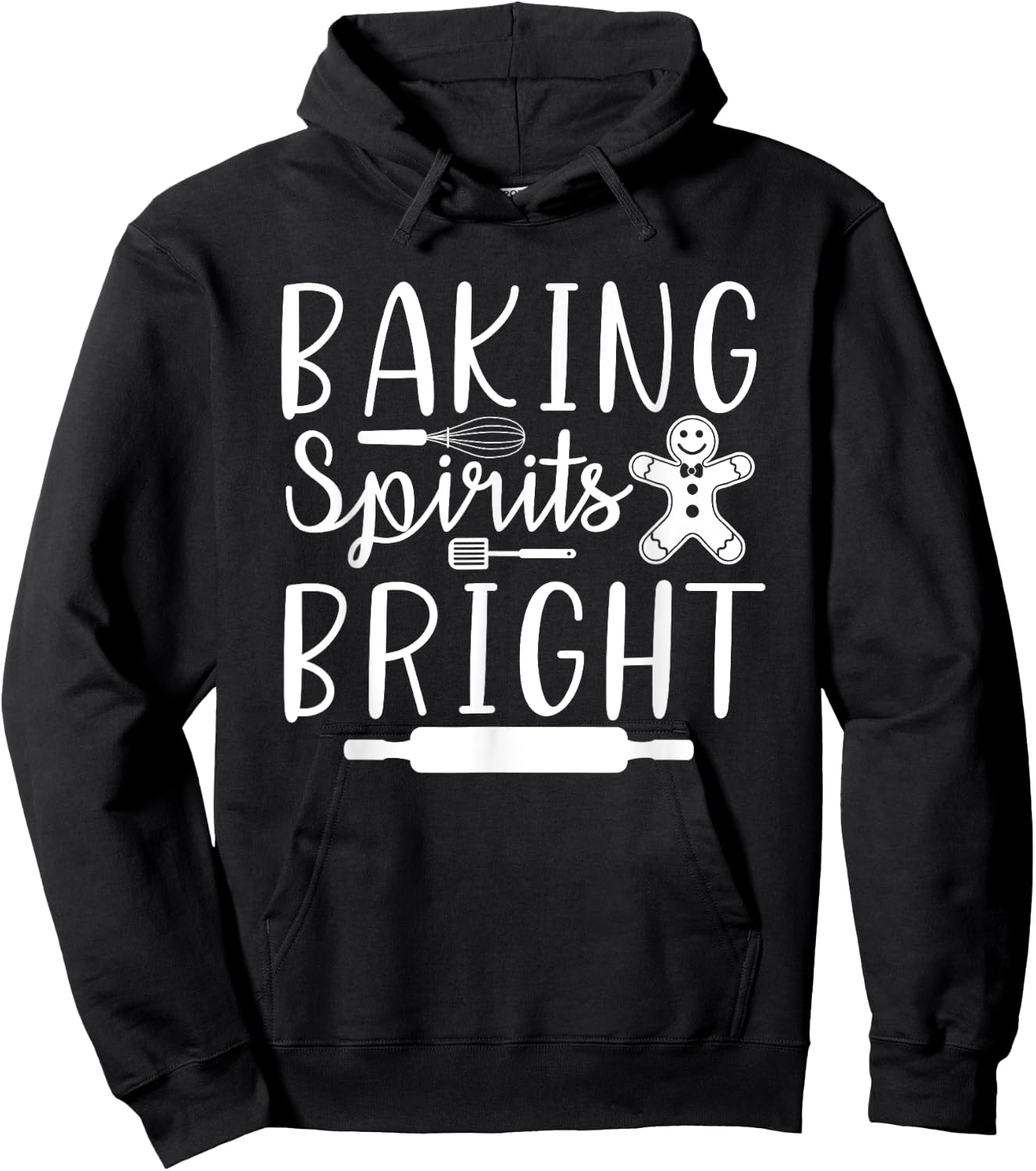 Baking Spirits Bright Holiday Family Matching Christmas Hoodie - Hoodie | Black