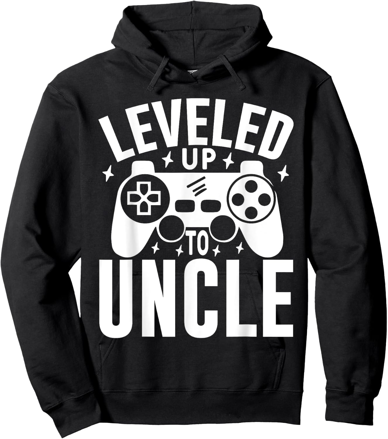 Leveled Up To Uncle & Uncle Pregnancy Announcement Gamer Hoodie - Hoodie | Black