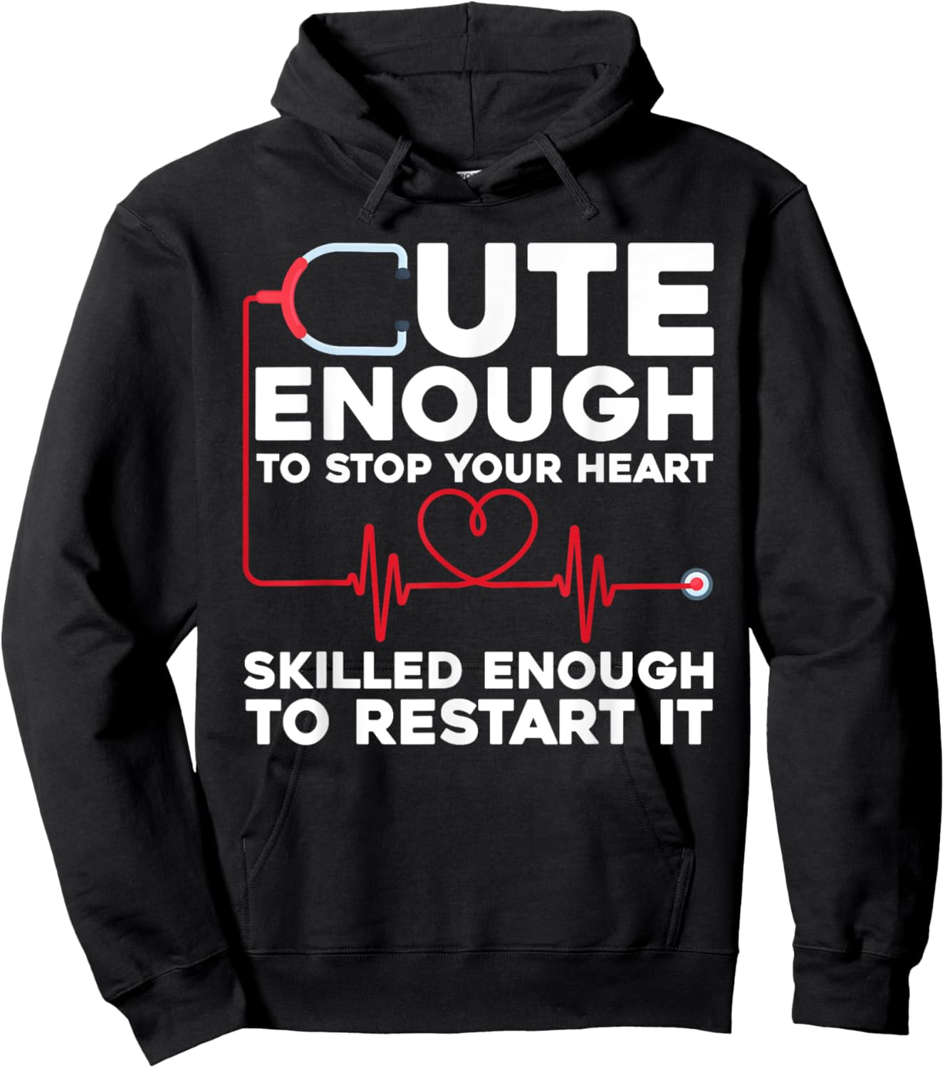 Funny Nurse Design Women Registered Nurse Nursing Hoodie - Hoodie | Black