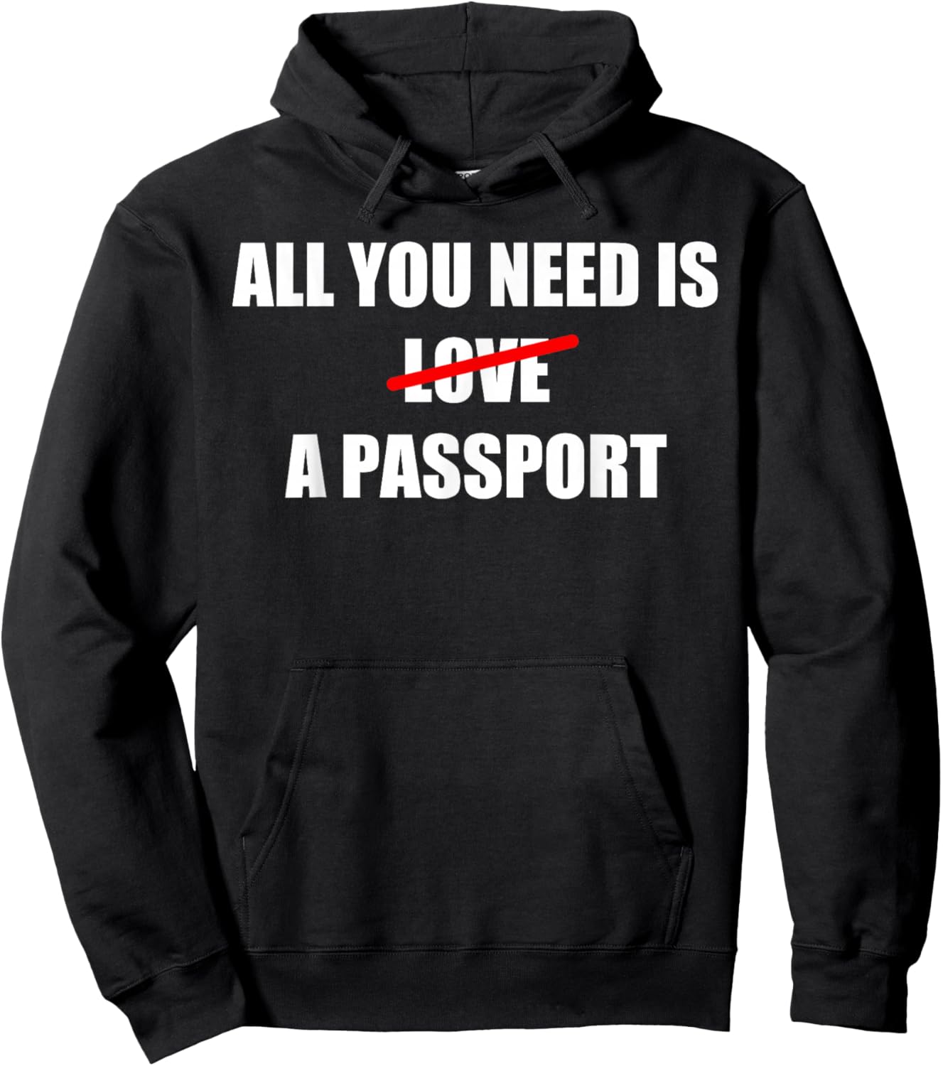 All You Need Is A Passport Travel Hoodie - Hoodie | Black