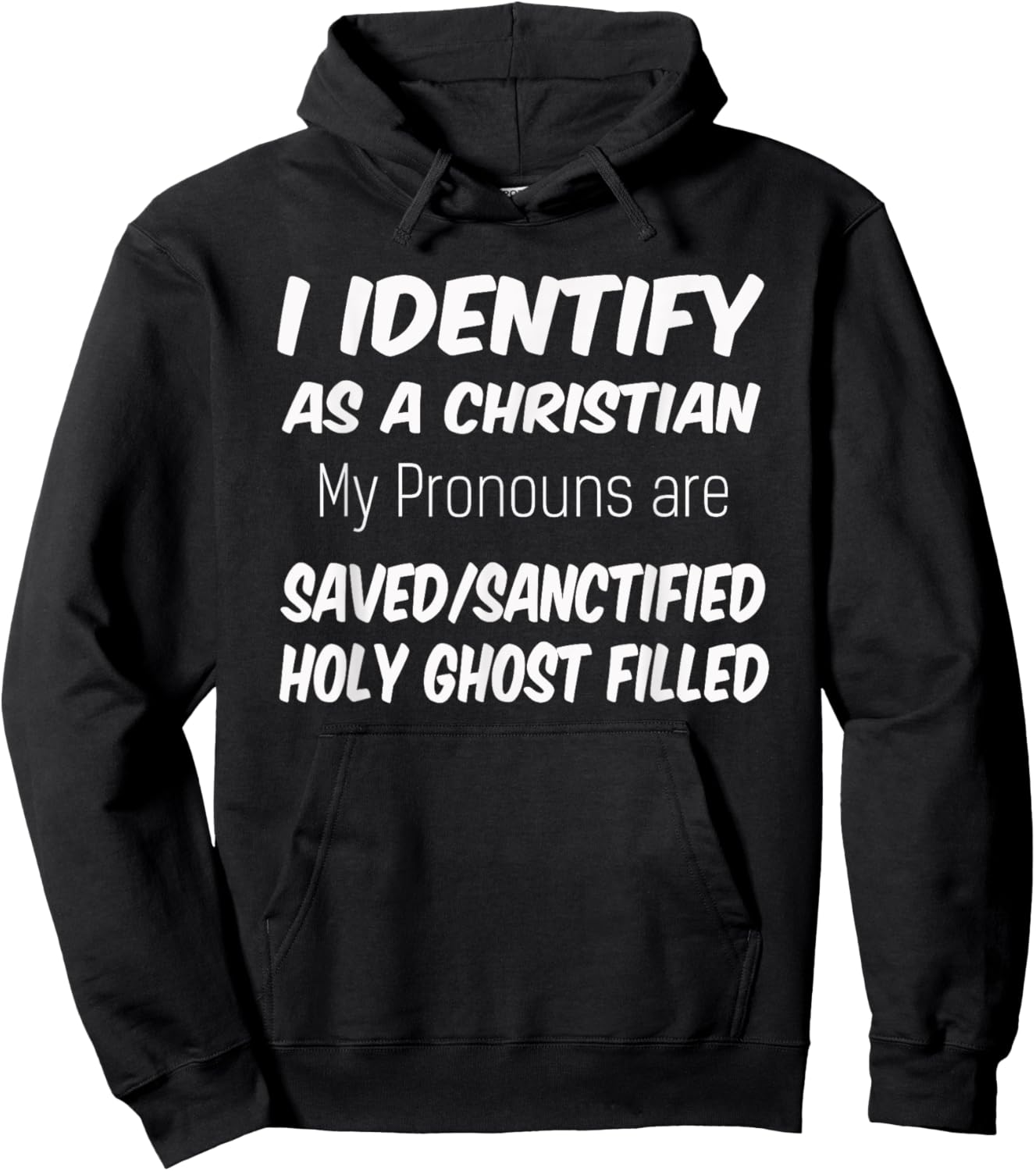 Apostolic Pentecostal Christian Pronouns Hoodie - Hoodie | Black