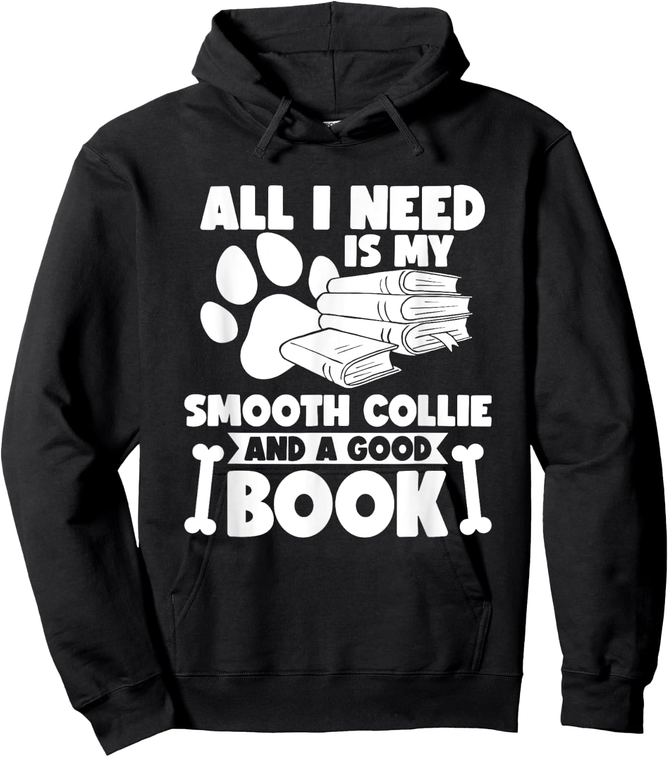 All i need is my smooth collie and a good book Hoodie - Hoodie | Black