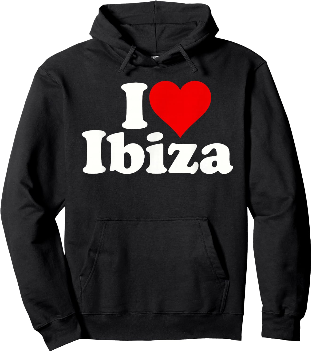 I Love Heart Ibiza Spain Balearic Islands Hoodie - Hoodie | Black