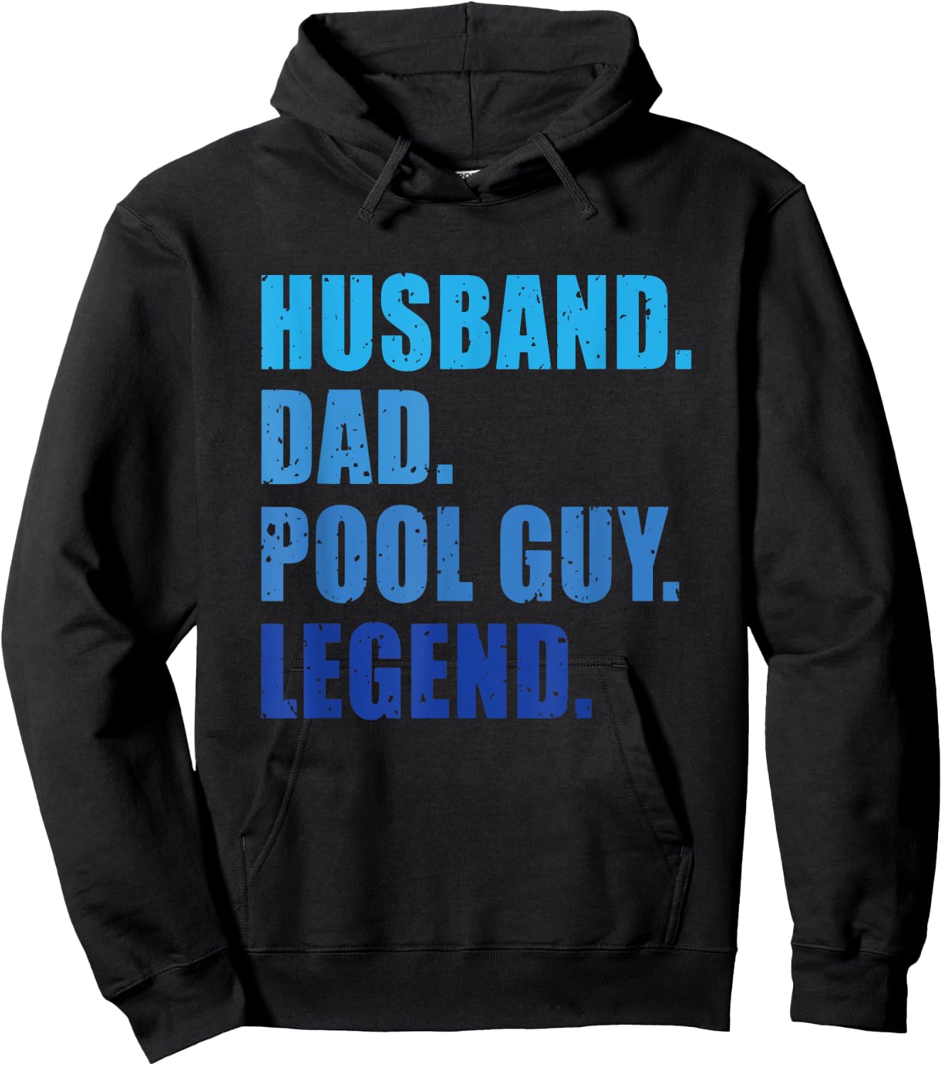 Husband Dad Pool Guy Legend Funny Men Hoodie - Hoodie | Black