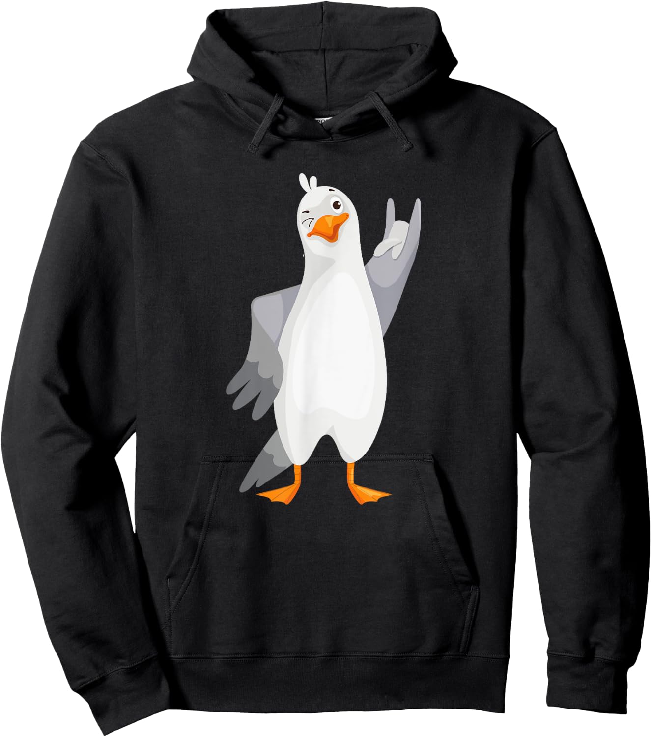 Funny Sea Gull Bird Summer Beach Gift Women Kids Hoodie - Hoodie | Black