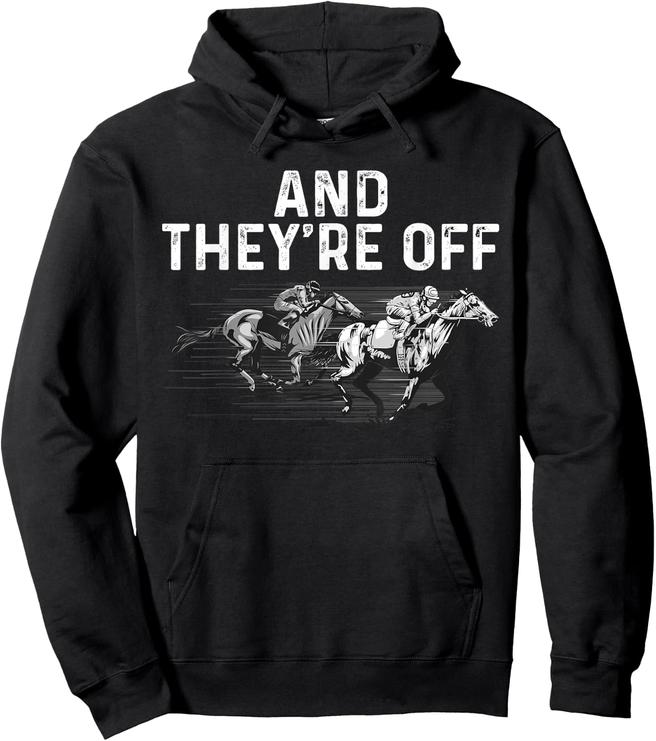 Funny Horse Racing Design Women Kid Horse Race Lover Hoodie - Hoodie | Black