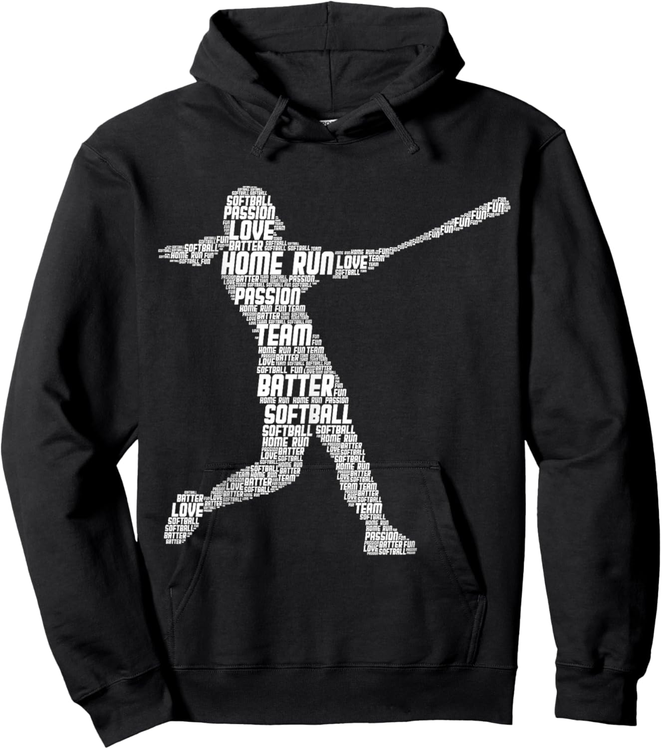Softball Girl Kids Hoodie - Hoodie | Black