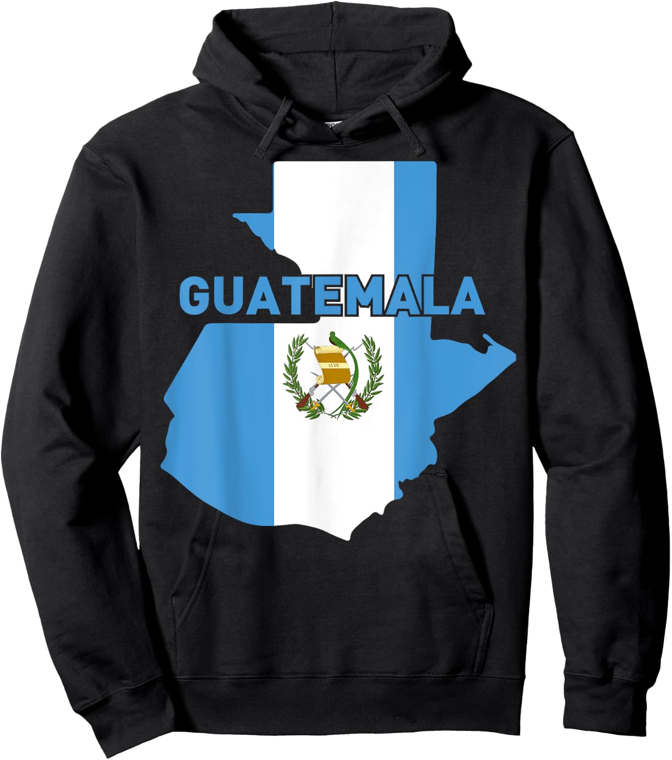 Proud Family and Patriotic Flag of Country Guatemala Hoodie - Hoodie | Black