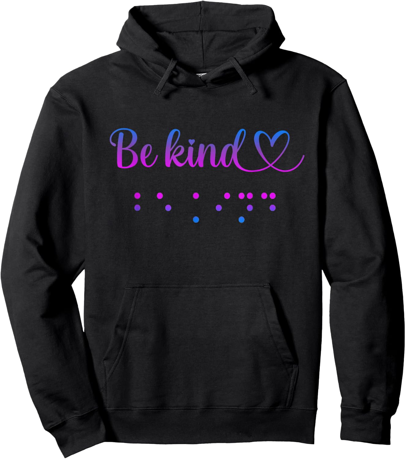 Gifts For The Blind See Be Kind World Braille Day Be Kind Blind Awareness Hoodie - Hoodie | Black