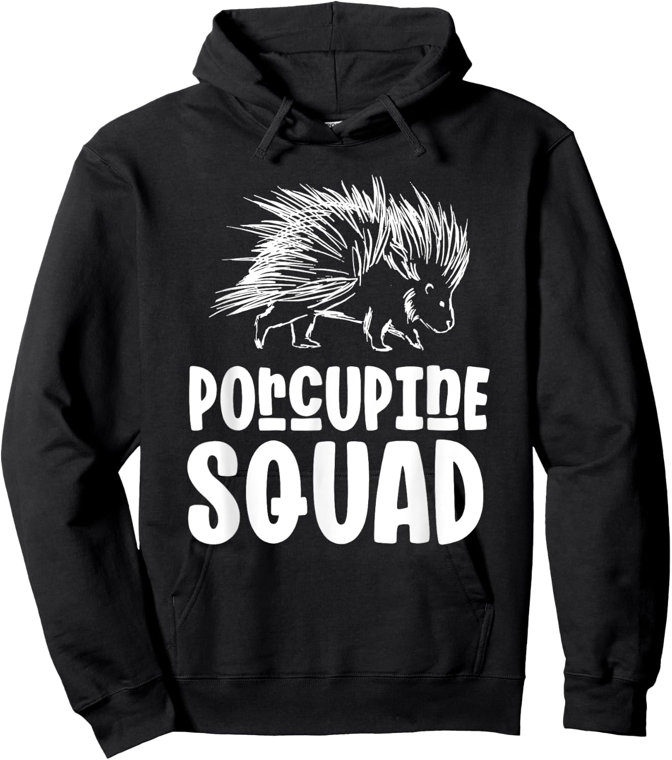 Porcupine Squad Humor Cute Animal Porcupines Hoodie - Hoodie | Black