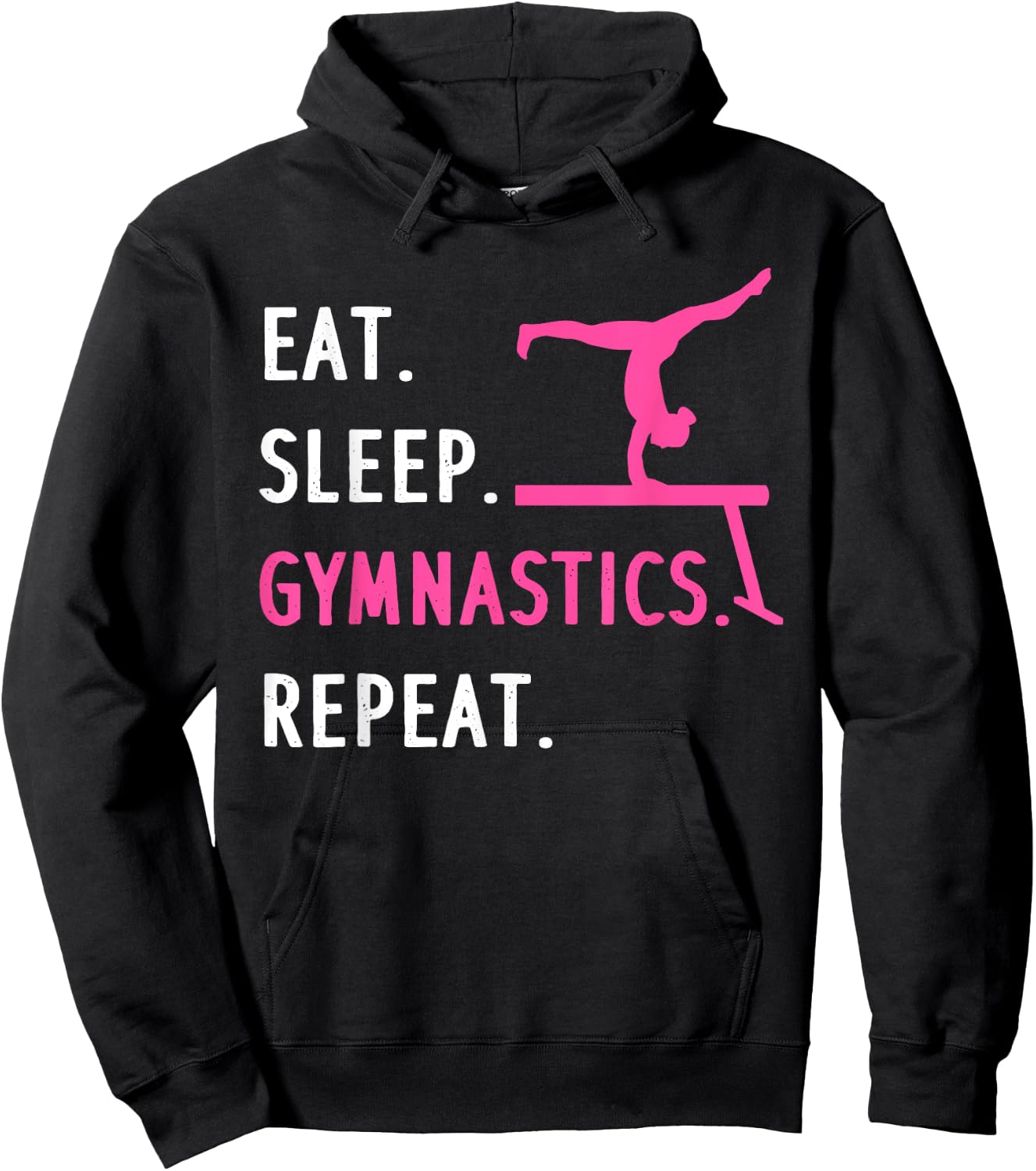 Funny Gymnastics Girls Gymnast Handstand Tumbling Hoodie - Hoodie | Black