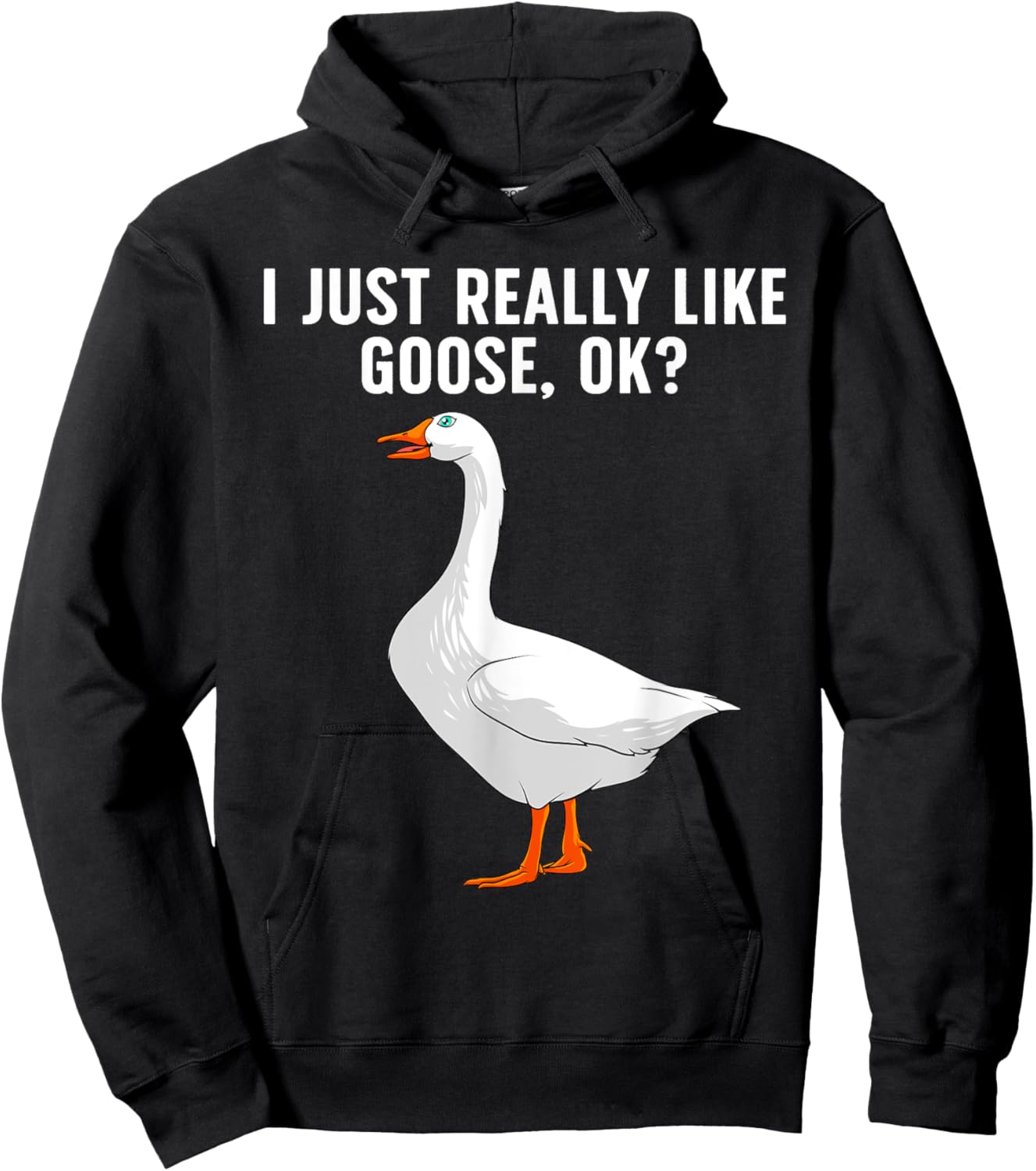 Cute Goose Design Women Waterfowl Bird Goose Lover Hoodie - Hoodie | Black