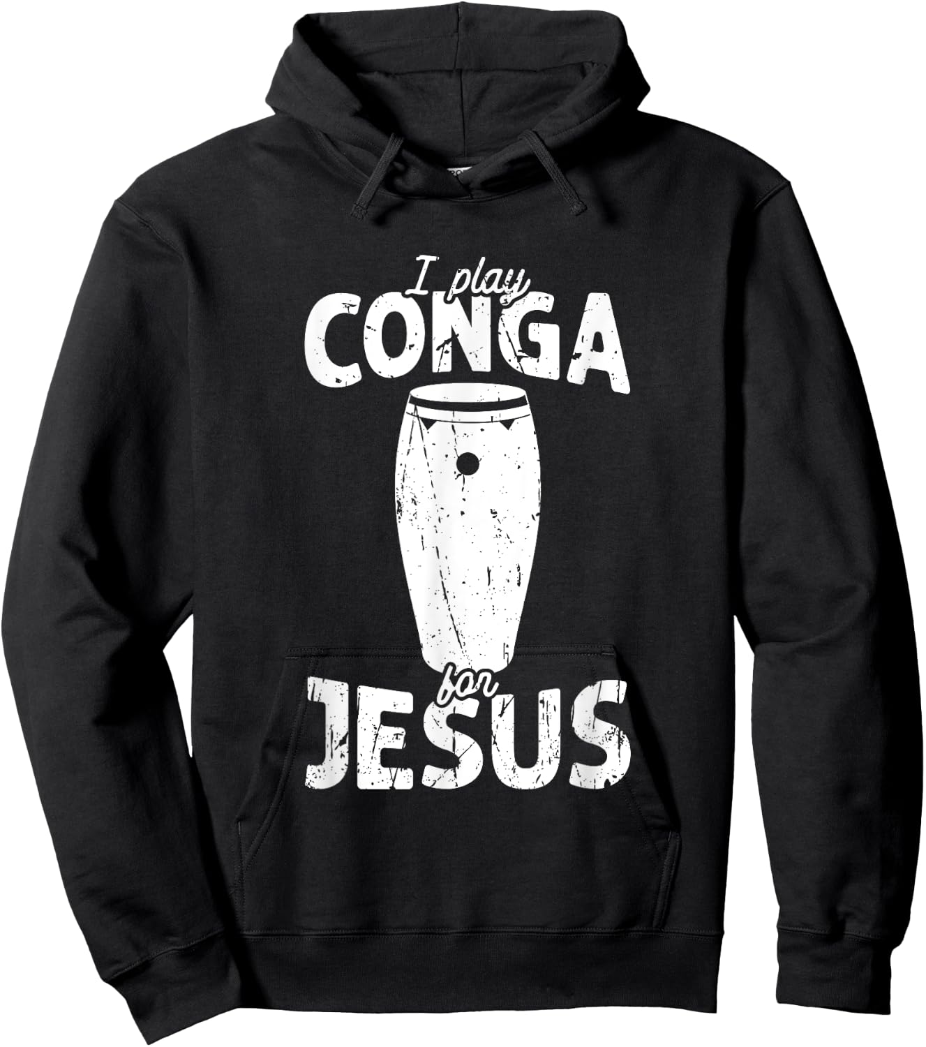 I play conga for jesus - conga Hoodie - Hoodie | Black