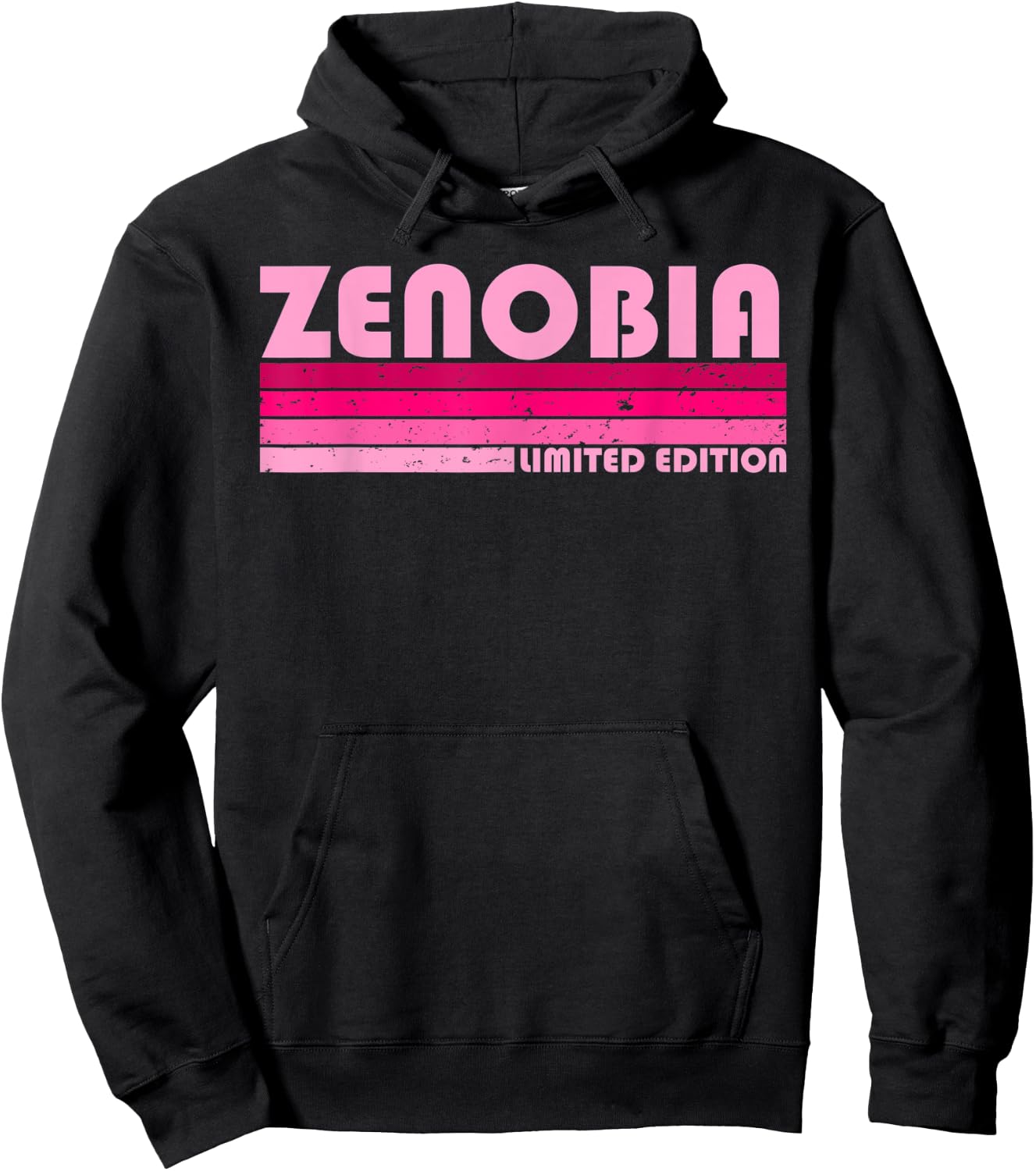ZENOBIA Name Personalized Retro Vintage 80s 90s Birthday Hoodie - Hoodie | Black