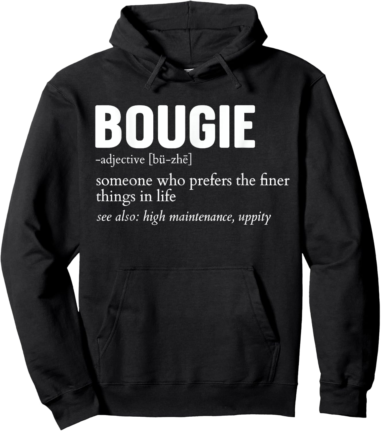 Bougie Definition Funny Apparel Men Women Hoodie - Hoodie | Black
