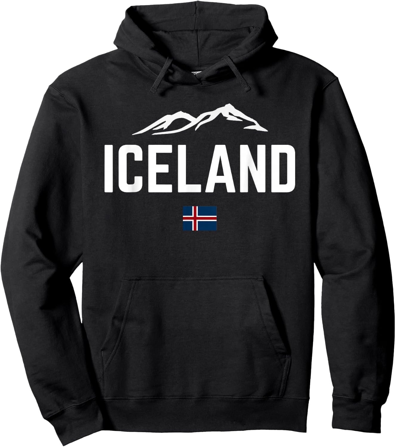 Iceland Flag Vintage | Men Women Kids | Iceland Hoodie - Hoodie | Black