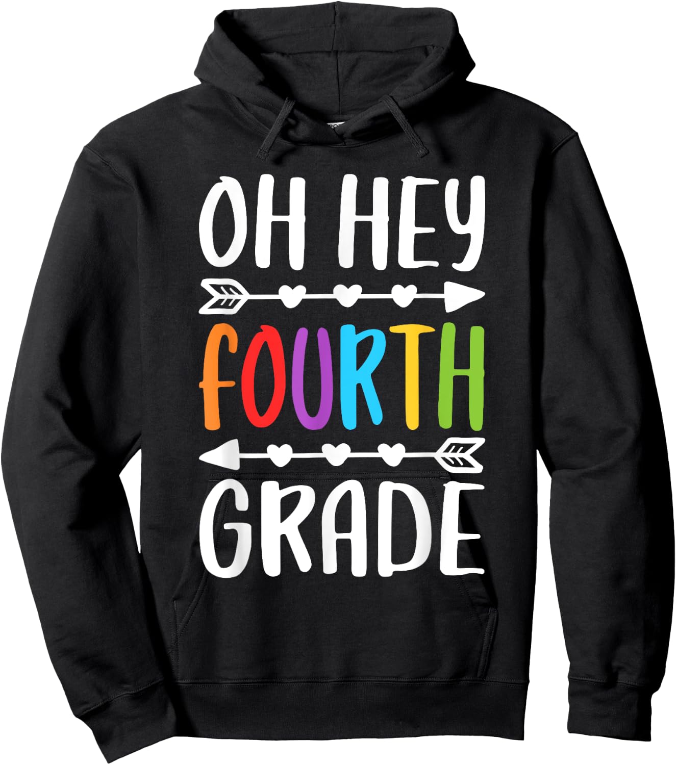 Oh Hey Fourth Grade Shirt 4th Grade Boy Girl Student Teacher Hoodie - Hoodie | Black