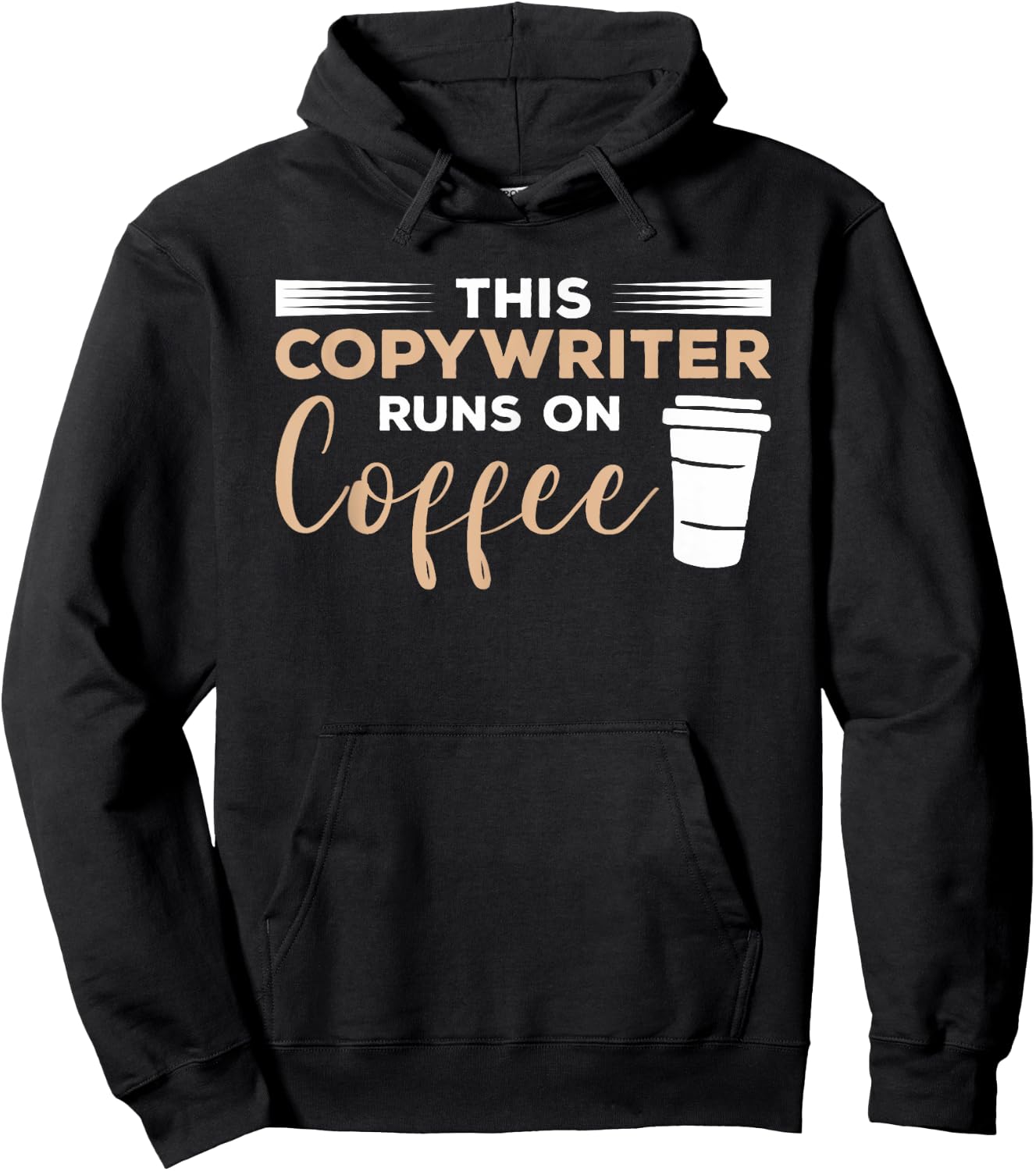 This Copywriter Runs On Coffee Copywriting Hoodie - Hoodie | Black