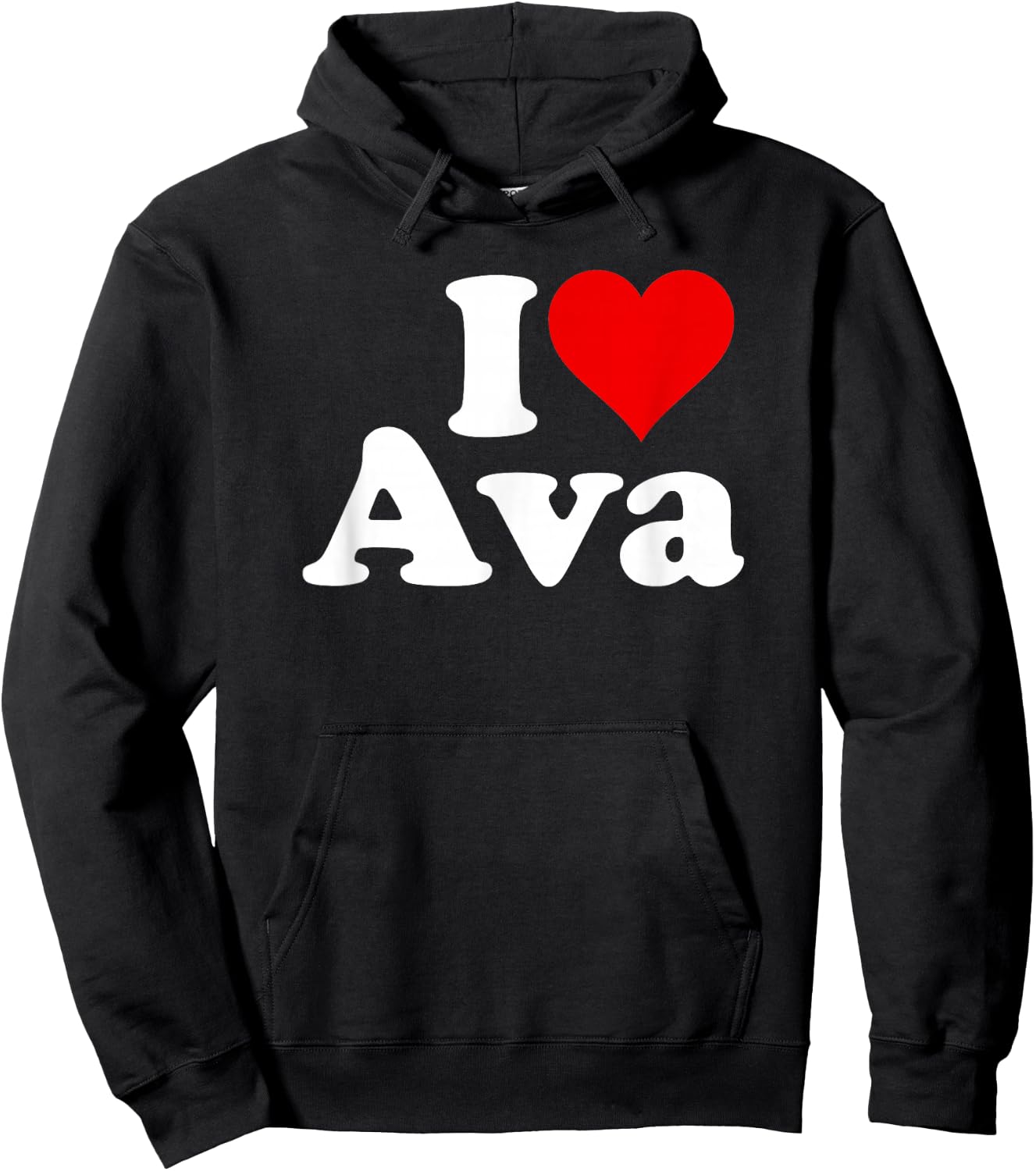 I Love Heart AVA Hoodie - Hoodie | Black