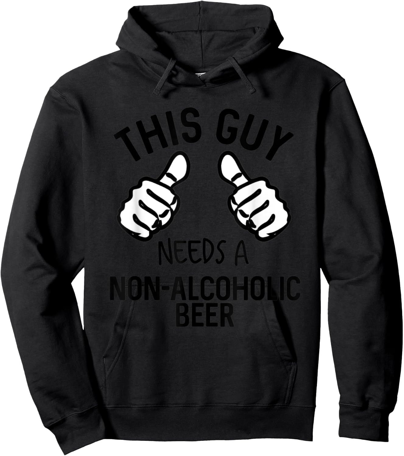 This Guy Needs A Non-Alcoholic Beer Funny Mocktail Hoodie - Hoodie | Black