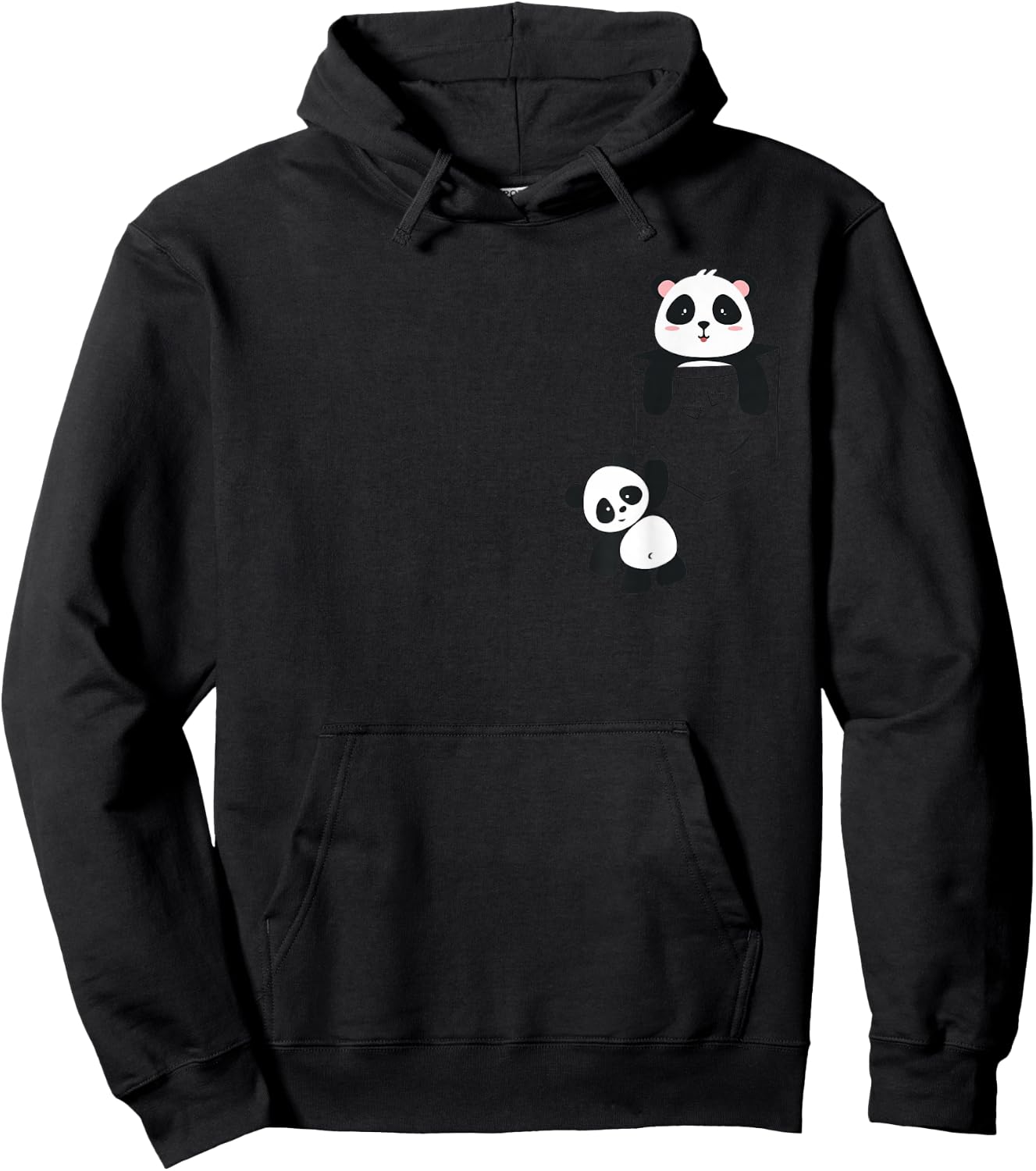 Cute Pandas in the Bag Funny Panda Lovers Baby Animal Hoodie - Hoodie | Black
