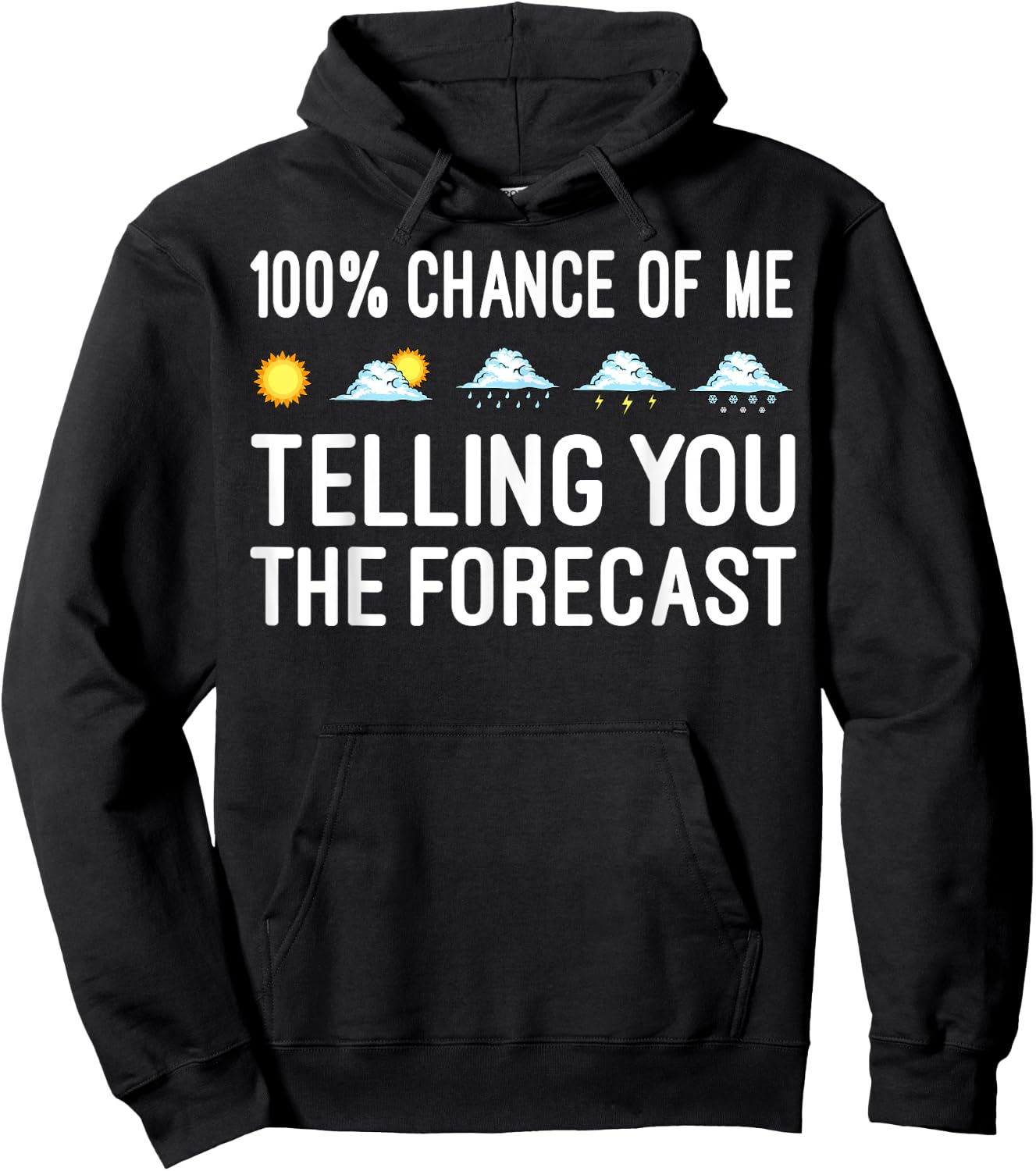 Funny Meteorology Gift Weather Enthusiasts Cool Weatherman Hoodie - Hoodie | Black