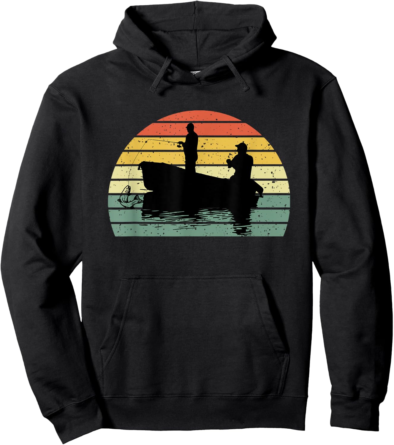 Father And Son Matching Fishing Partners Outdoor Camping Hoodie - Hoodie | Black