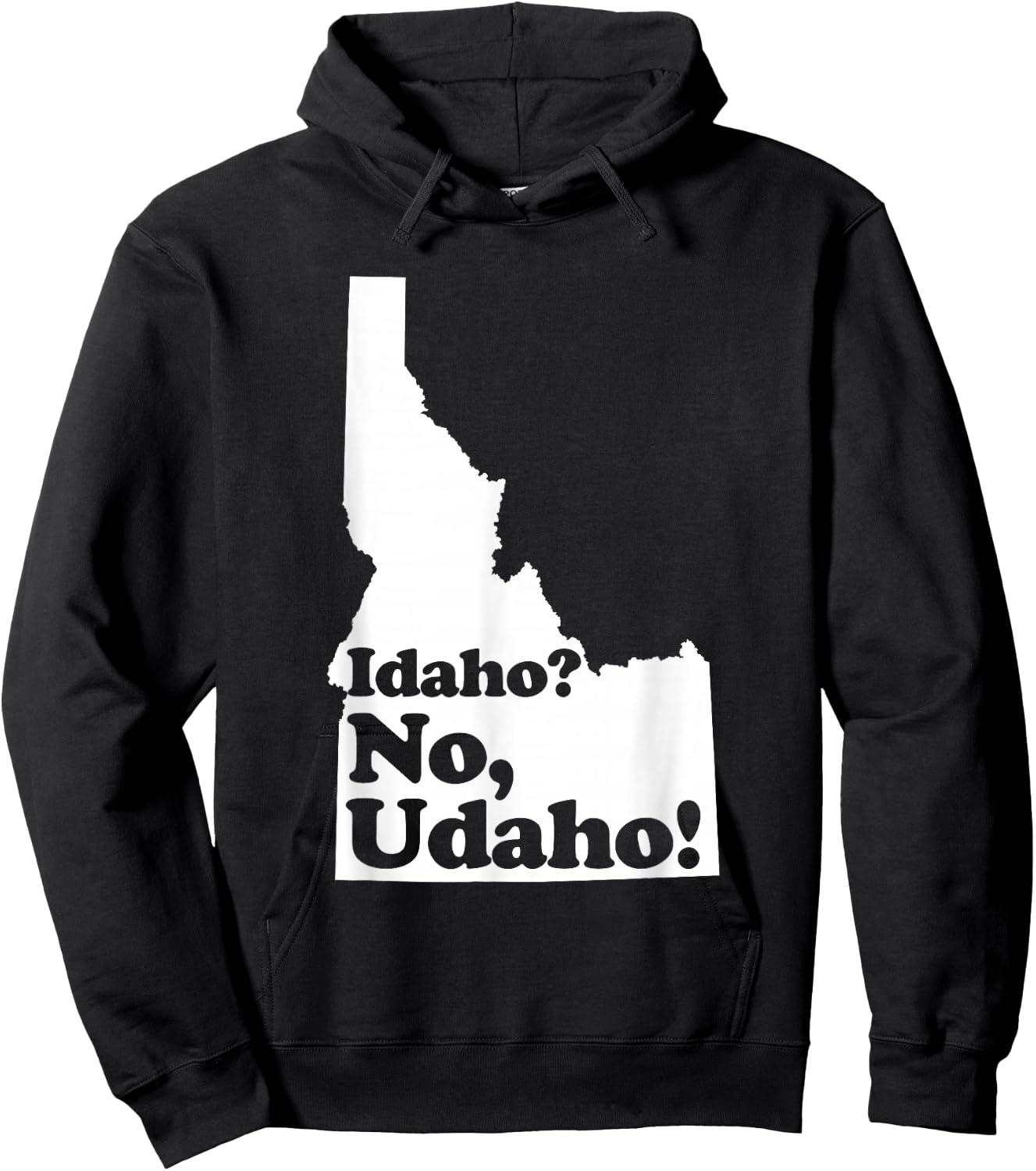 Idaho? No Udaho Hoodie - Hoodie | Black