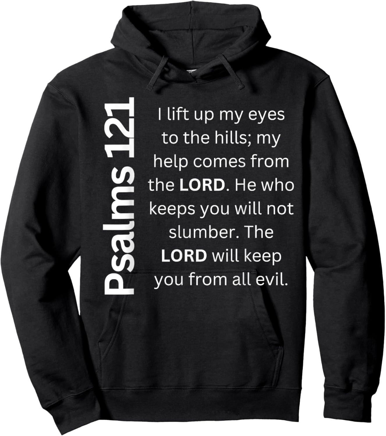 Psalms 121 My Help Comes From The LORD Hoodie - Hoodie | Black