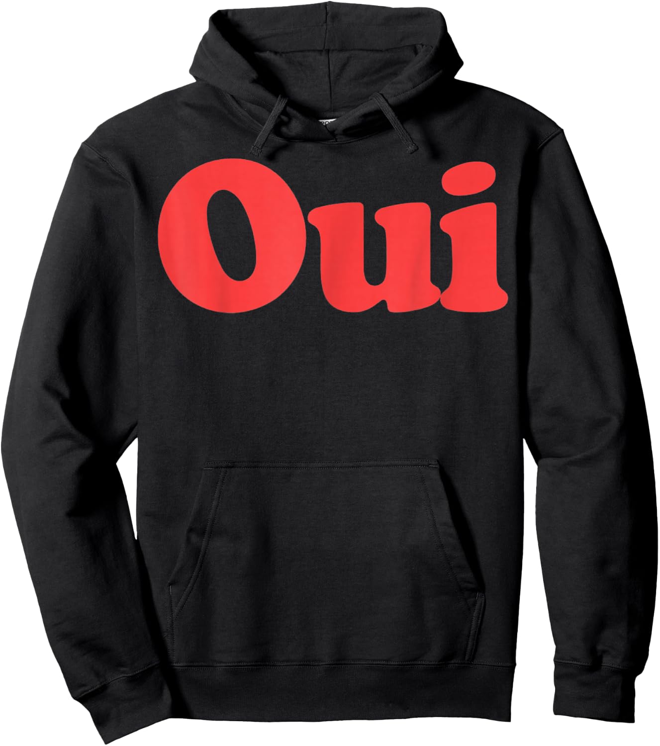Oui, French Retro Men Women Gift Hoodie - Hoodie | Black
