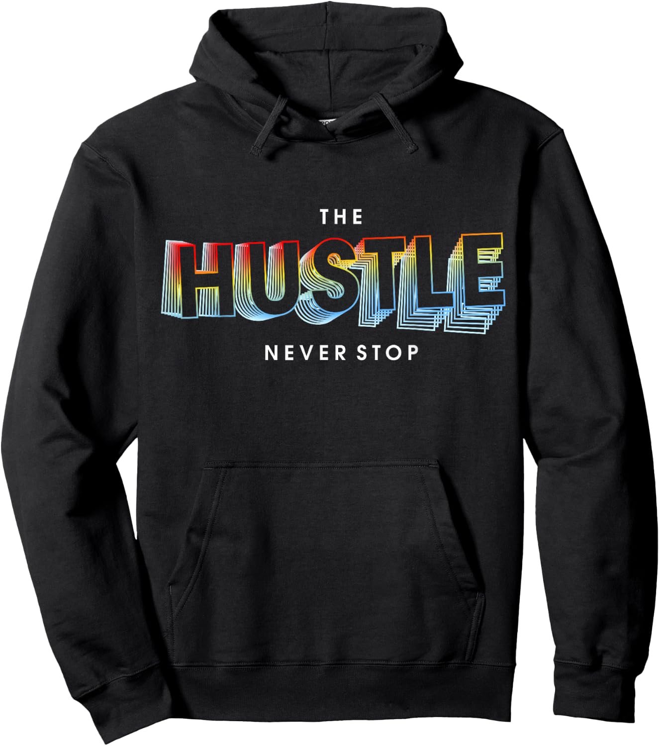 The Hustle Never Stop Hoodie - Hoodie | Black