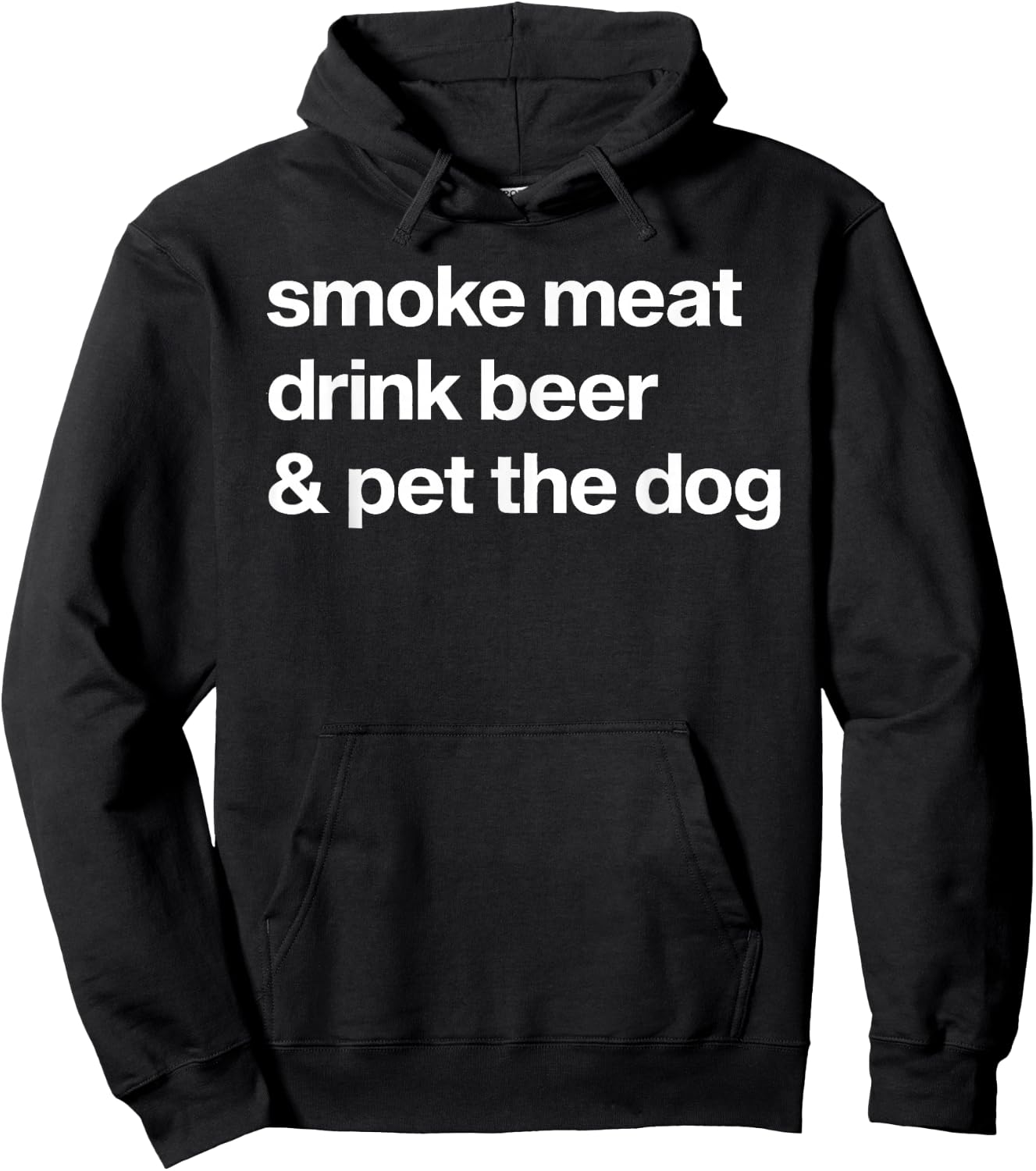 Smoke Meat Drink Beer An Pet The Dog BBQ Barbeque Beer Lover Hoodie - Hoodie | Black