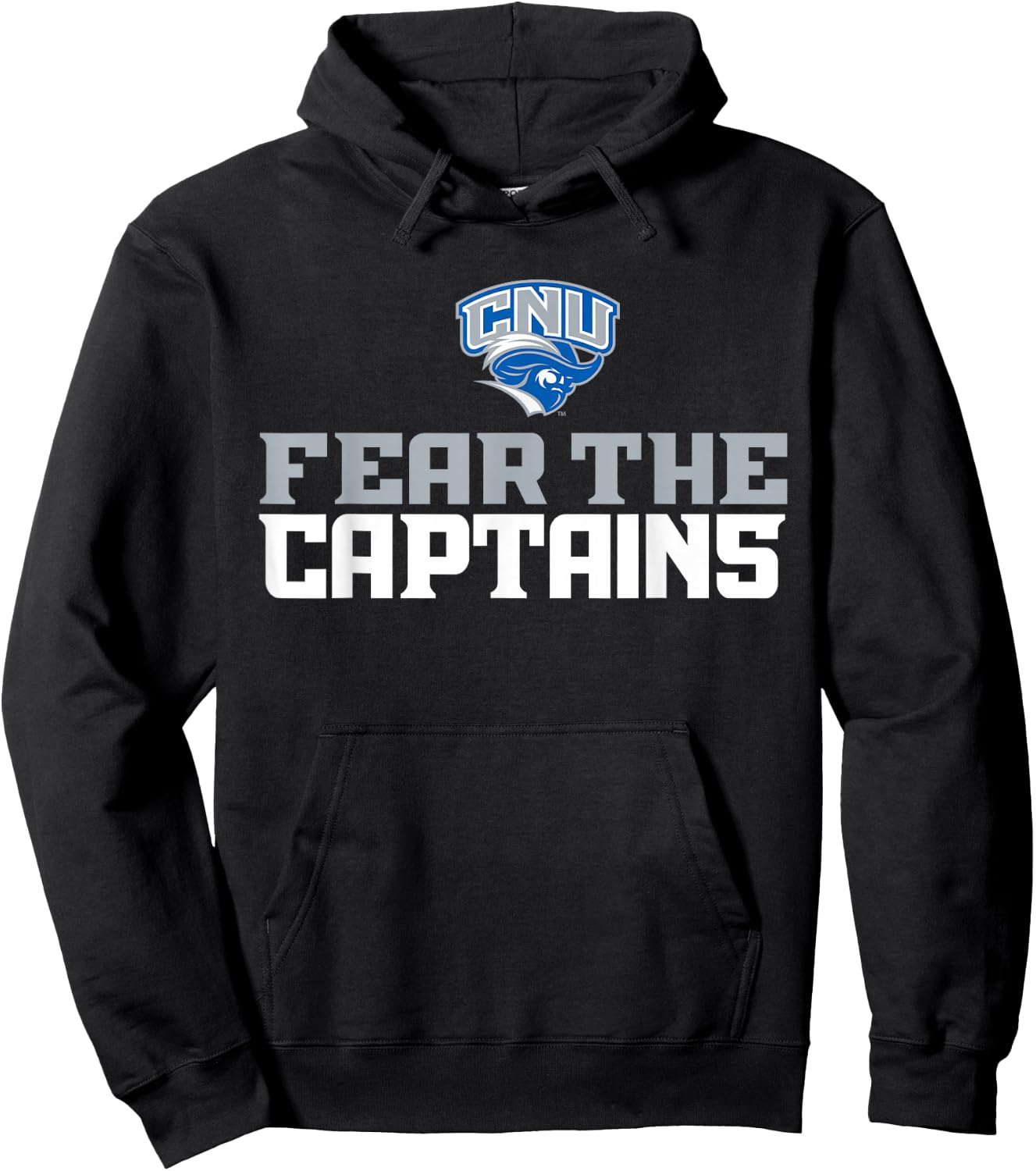 License Champs | Men's Blue Christopher Newport Captains NCAA Hoodie - Hoodie | Black