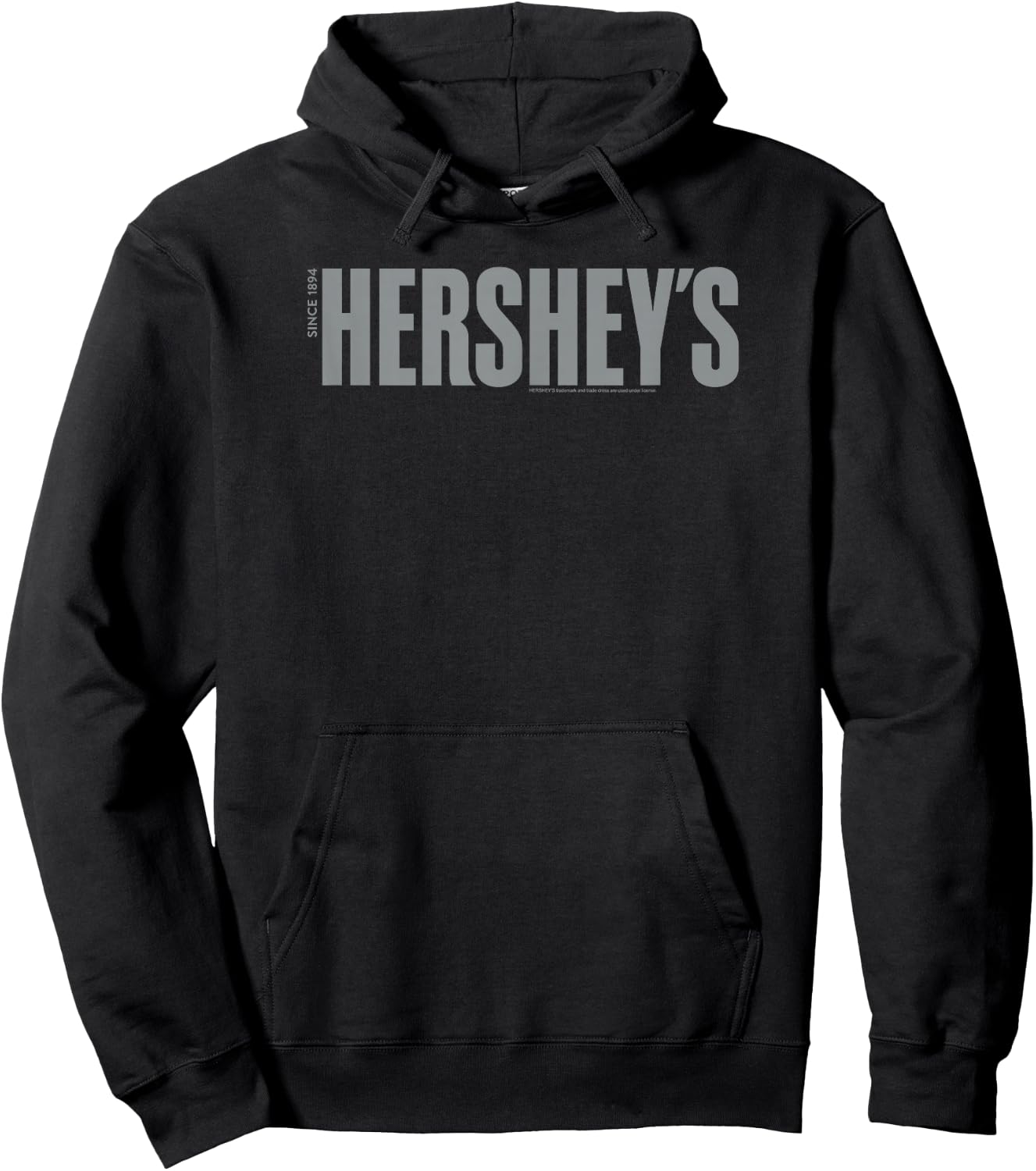 Hershey's Since 1894 Classic Silver Logo Distressed Hoodie - Hoodie | Black