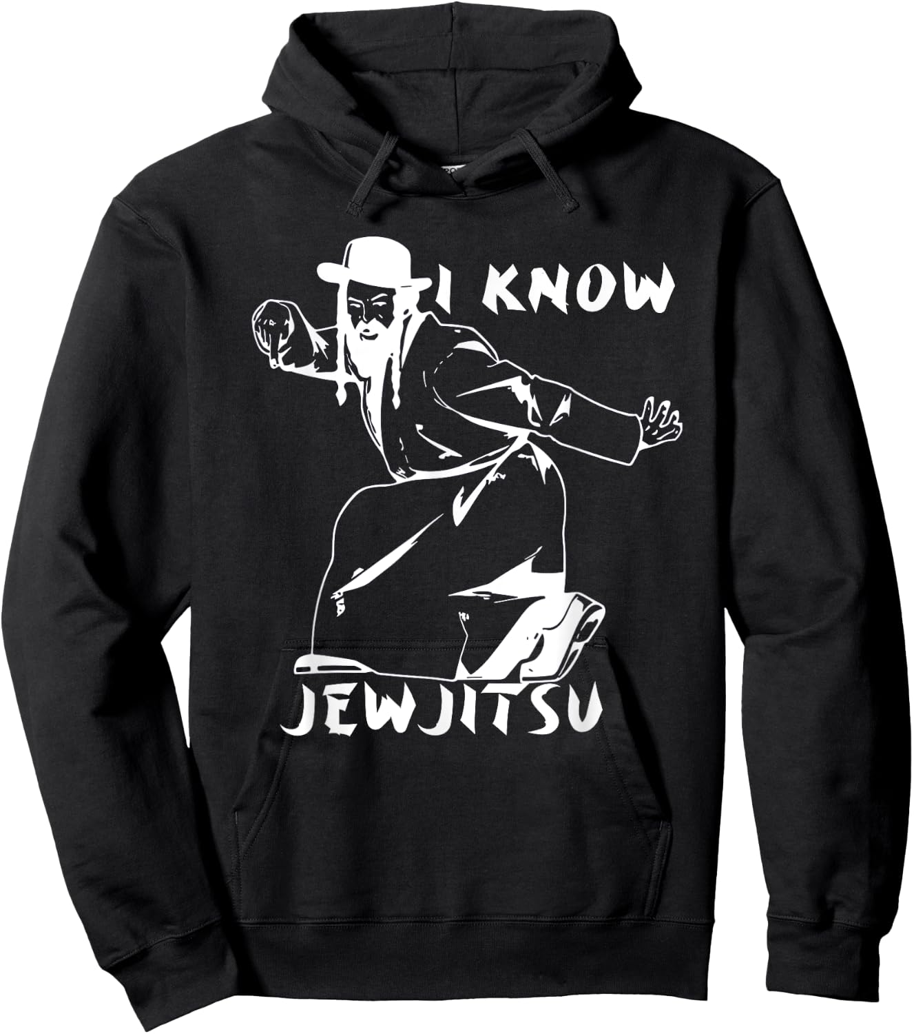 I Know JewJitsu Dance Horah Jiu Jitsu Rabbi Hoodie - Hoodie | Black
