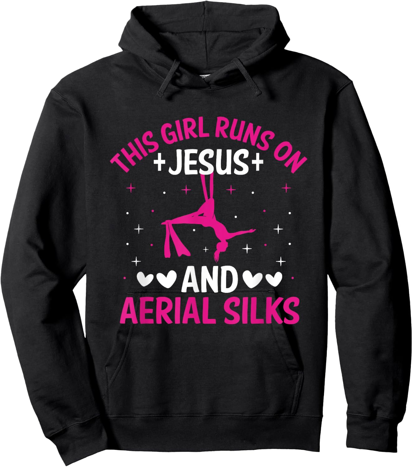 This Girl Run On Jesus And Aerial Silks Silk Dancer Aerial Hoodie - Hoodie | Black