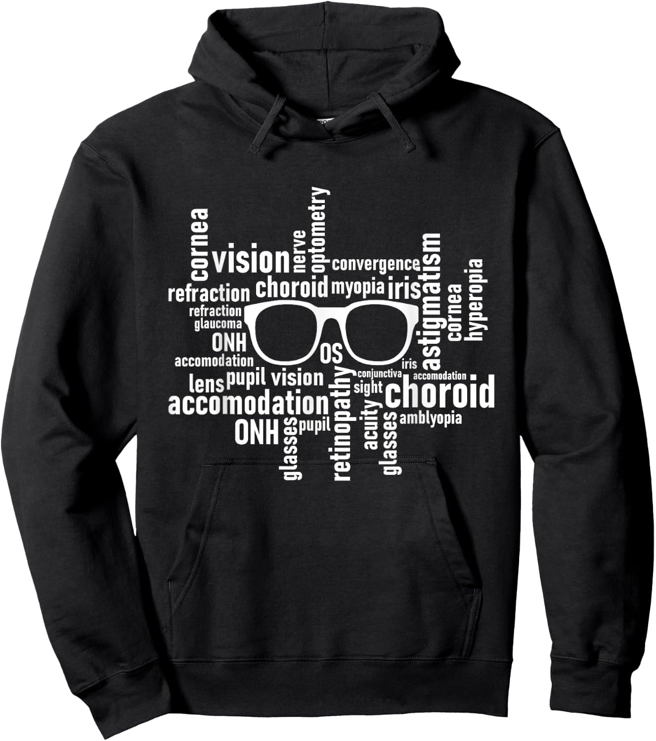 Optometry Glasses - Optometrist Optician Ophthalmologist Hoodie - Hoodie | Black