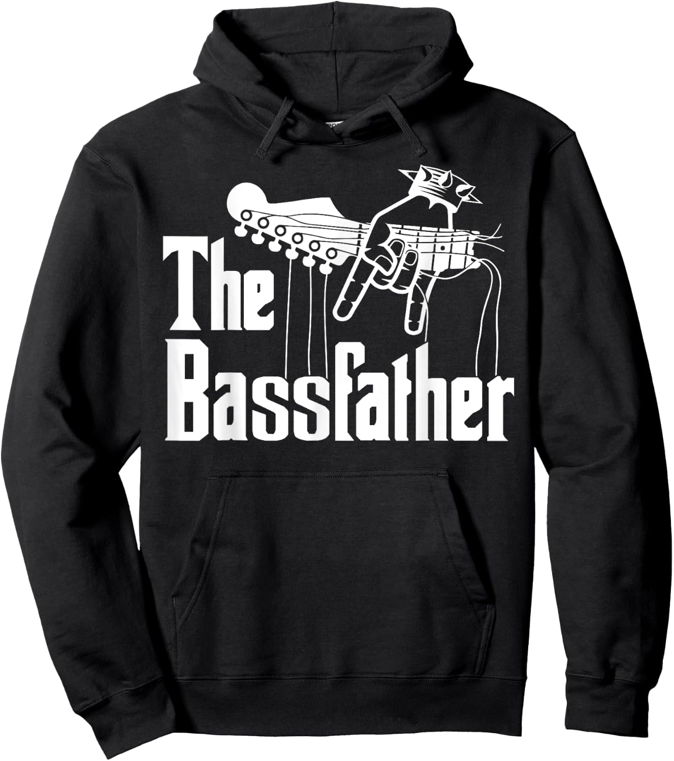The Bassfather Funny Quote for Bass Guitarist Hoodie - Hoodie | Black