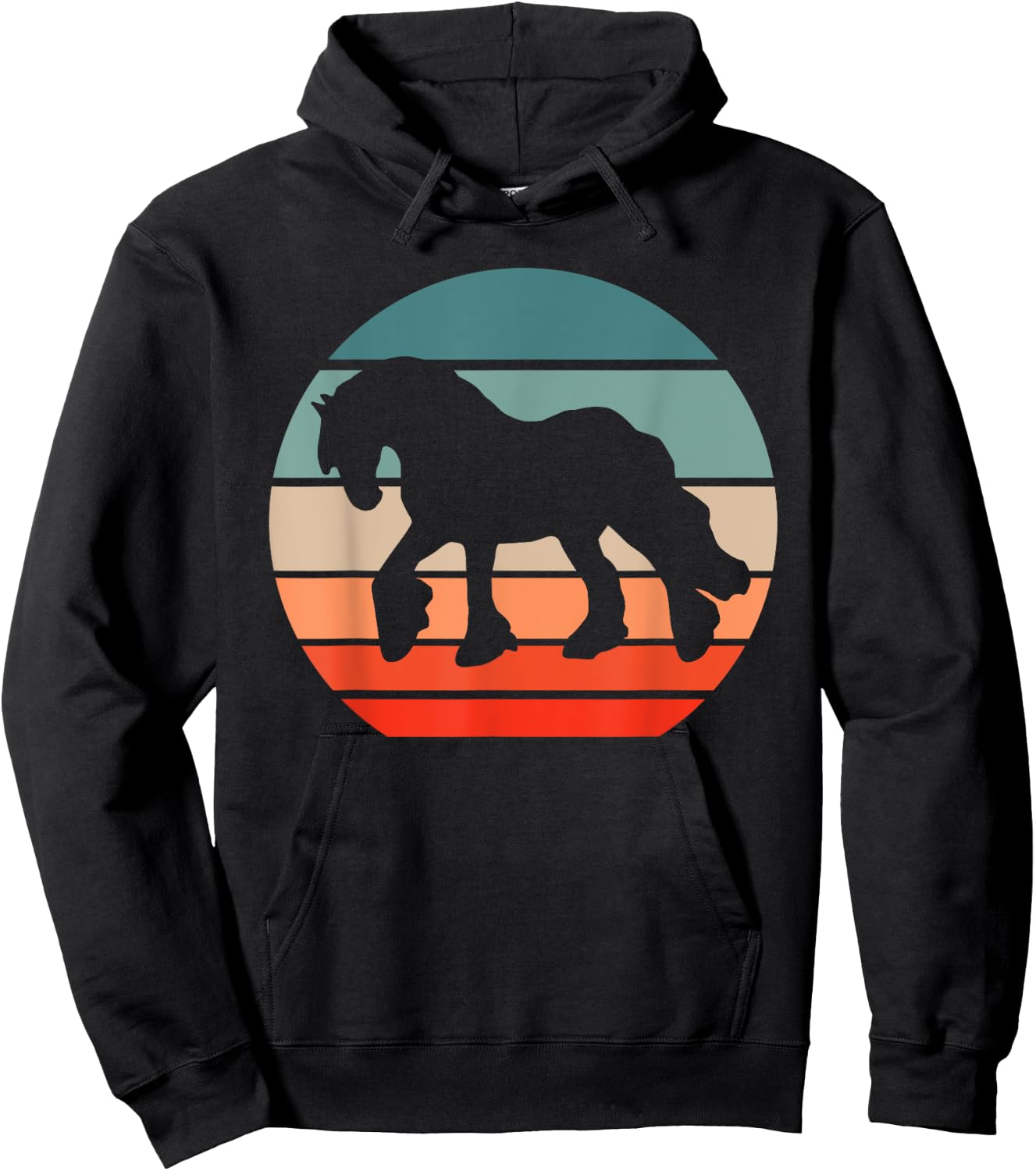 Shire Horse Draft Horses Coldblood Draught Retro Hoodie - Hoodie | Black