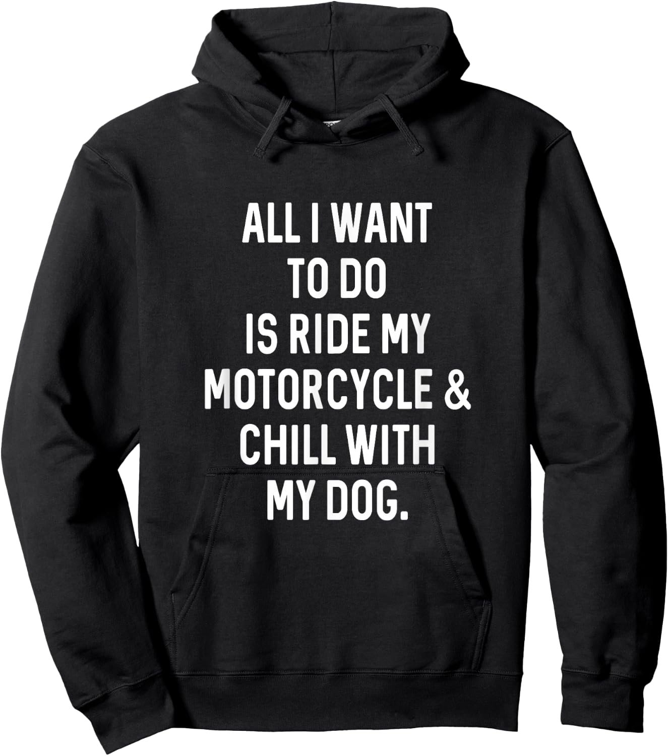 Dog Gifts Dad For Chill With Dog Ride Motorcycle Funny Dad Hoodie - Hoodie | Black