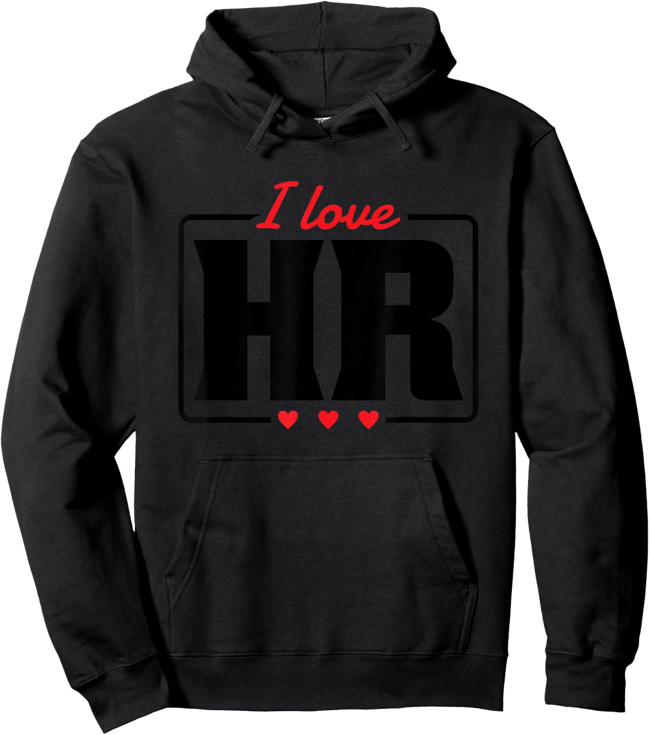 I love HR Heart Design Human Resources Hoodie - Hoodie | Black