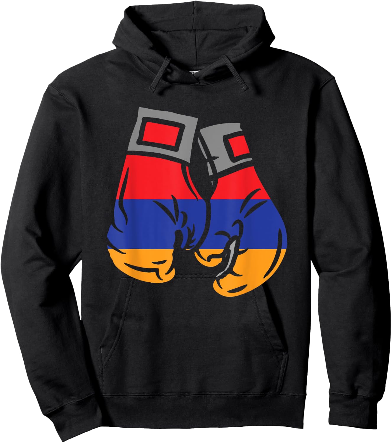 Boxing Glove With The Flag Of Armenia Hoodie - Hoodie | Black