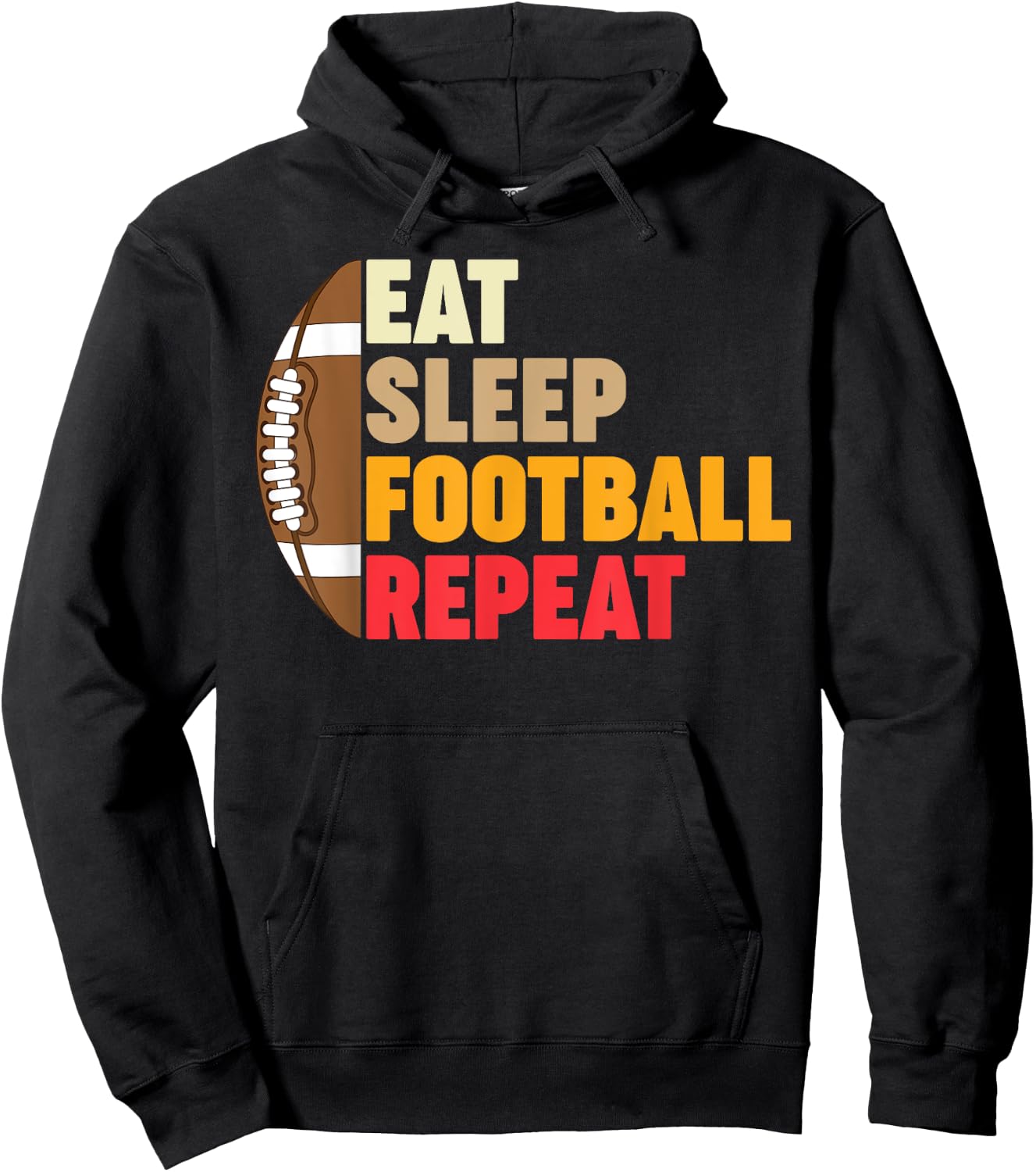 Funny American Football Women Kids Football Player Hoodie - Hoodie | Black