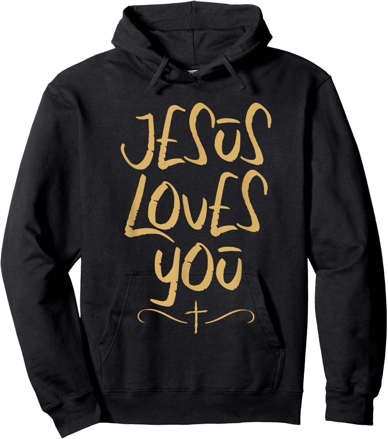 Jesus Loves You Cross Christian Faith Jesus Christ Hoodie - Hoodie | Black
