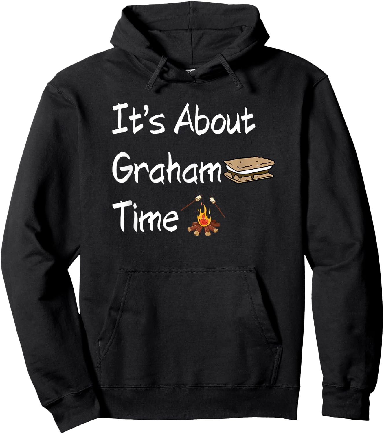 It's About Graham Time Funny Smores Hoodie - Hoodie | Black
