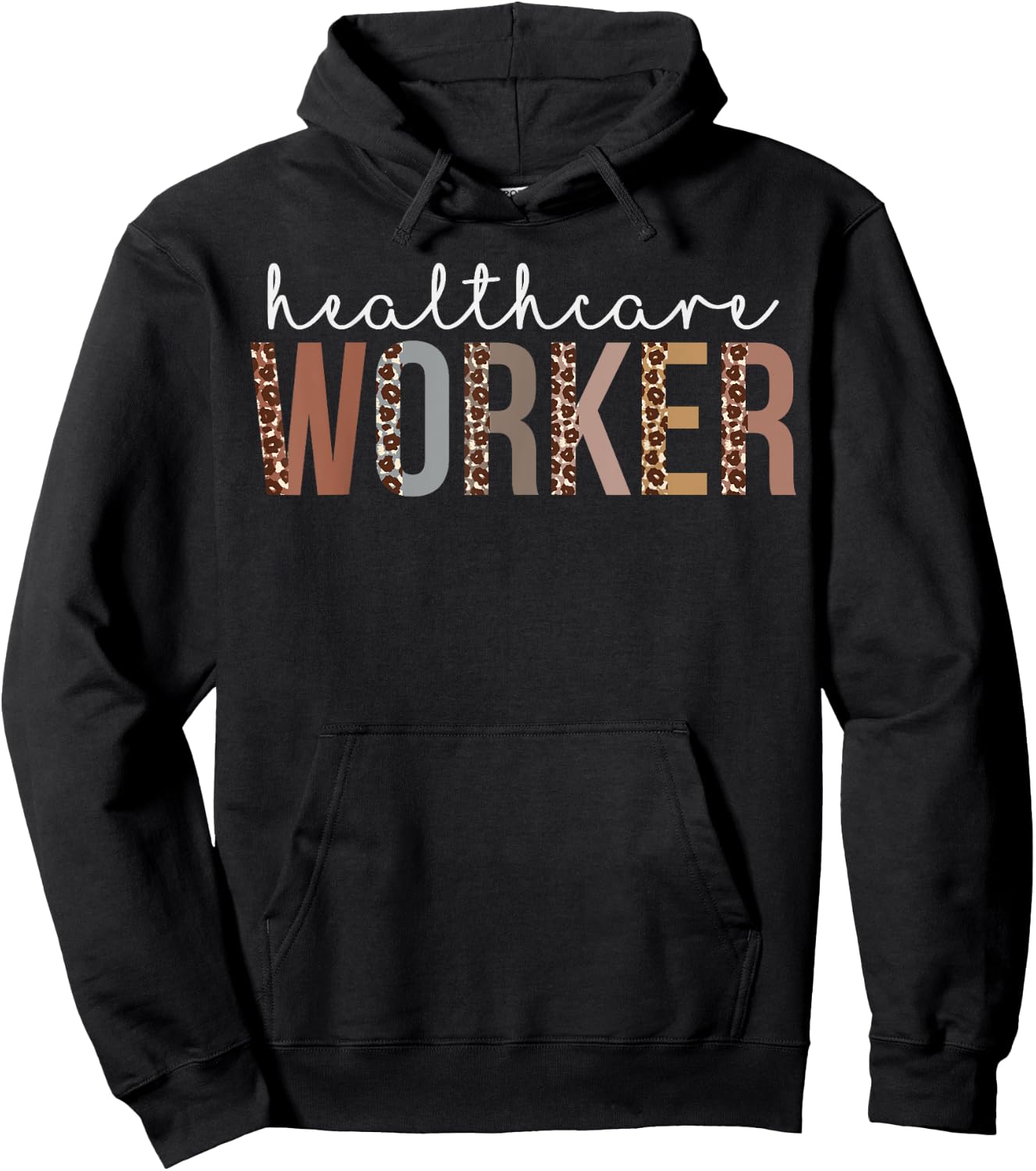 Leopard Healthcare Worker Appreciation healthcare workers Hoodie - Hoodie | Black
