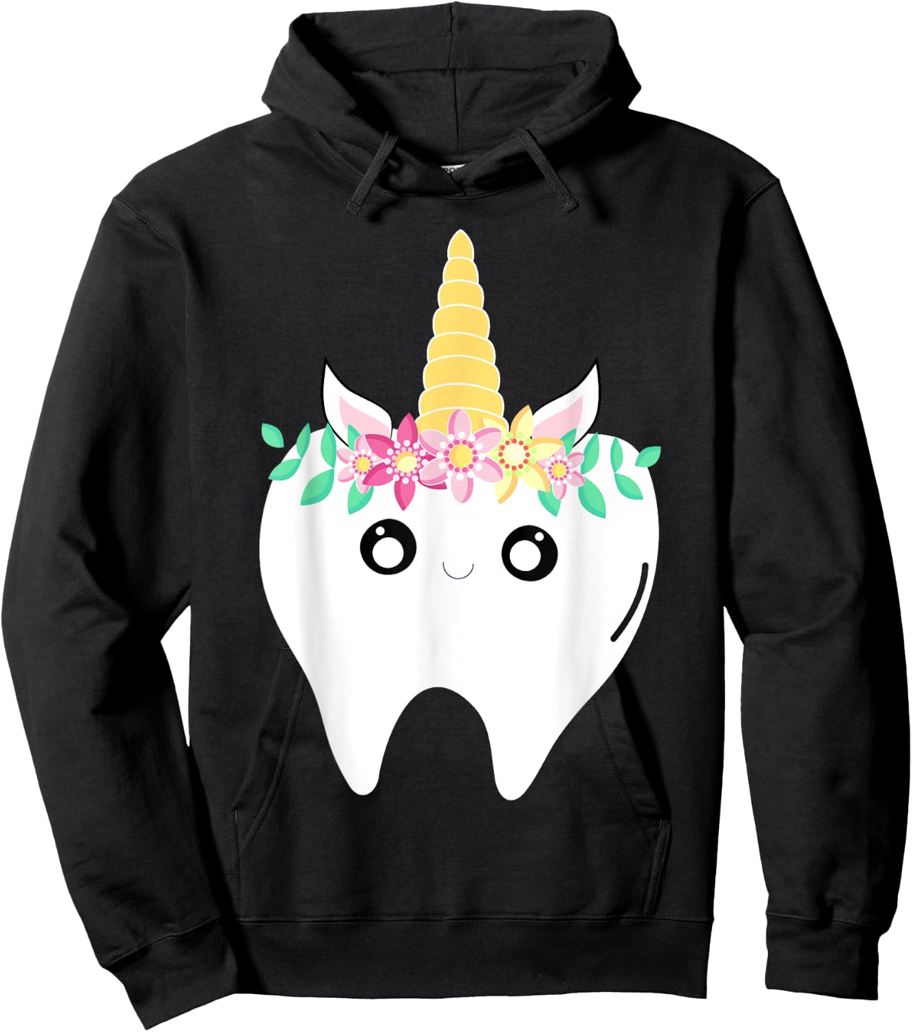 Unicorn Tooth Dentist Lost First Tooth Kawaii Fairy Tooth Hoodie - Hoodie | Black